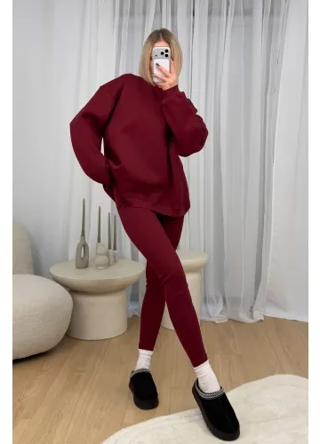 Komplet Ocieplany Bordowy Epic