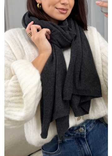 Szalik Antracytowy Cashmere 2