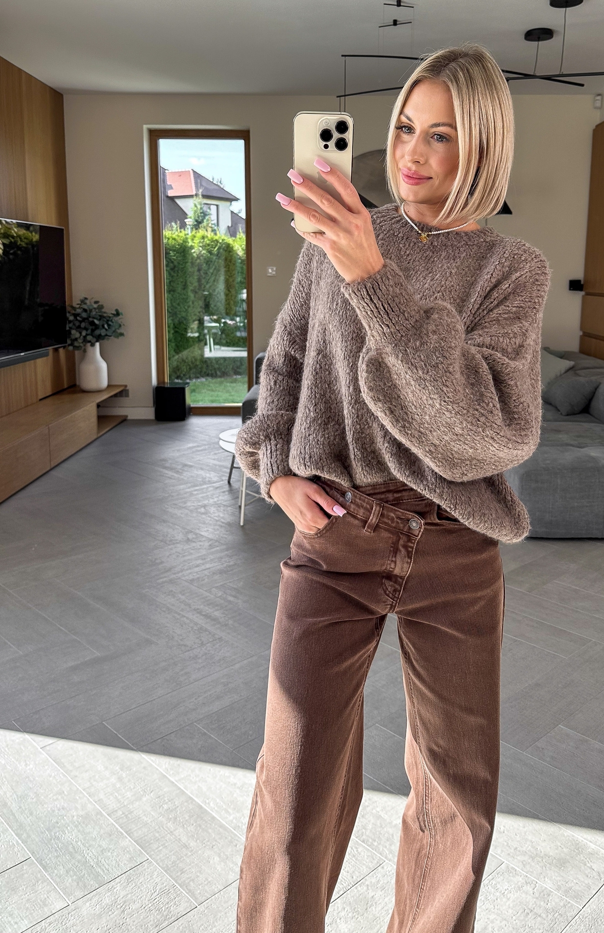 Spodnie Brązowe Dad Fit 4