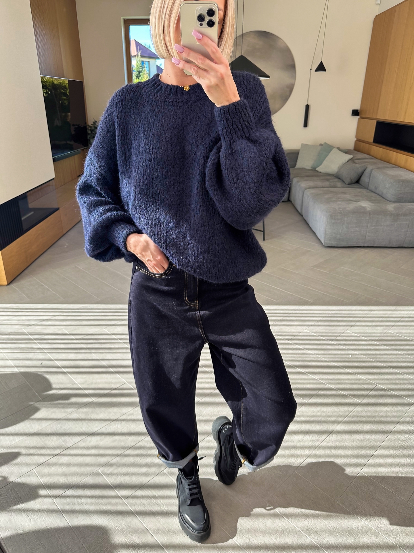 Sweter Granatowy Lou 5