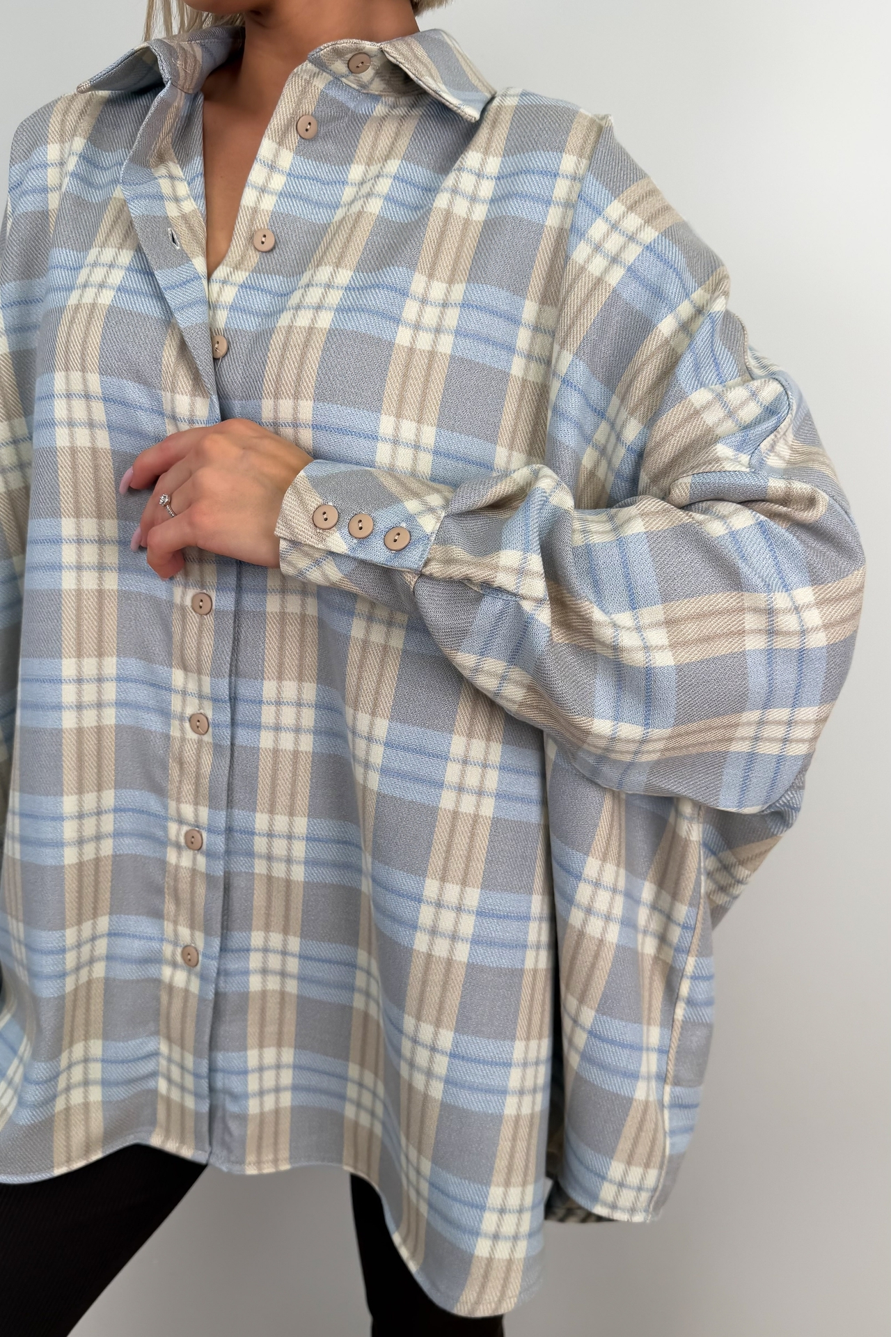 Koszula w Kratę Niebieska Luso 4