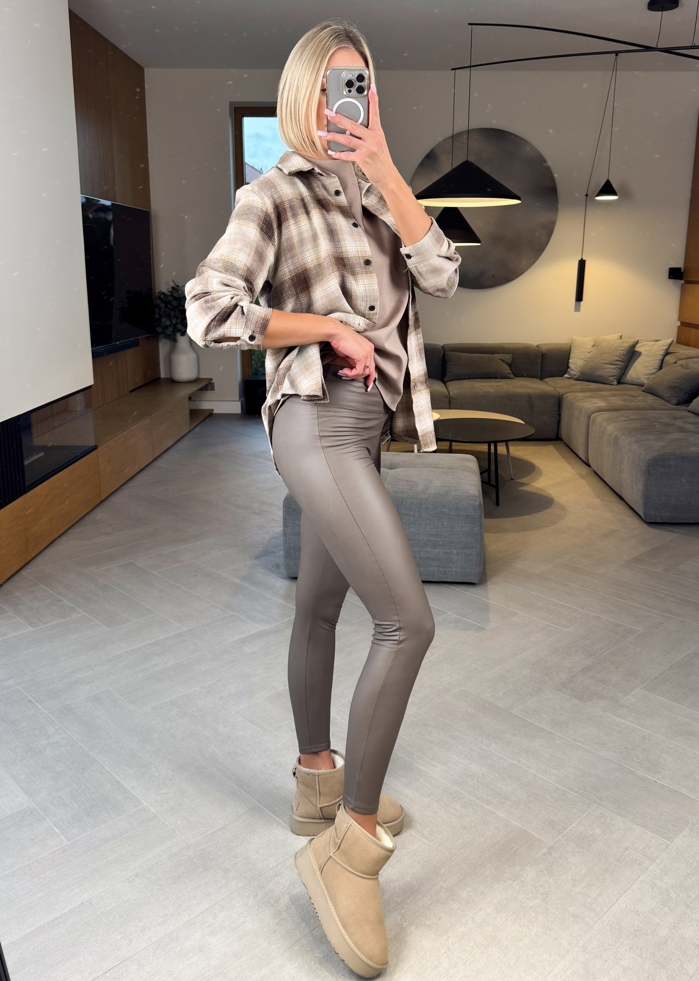 Legginsy Wosk Taupe 4