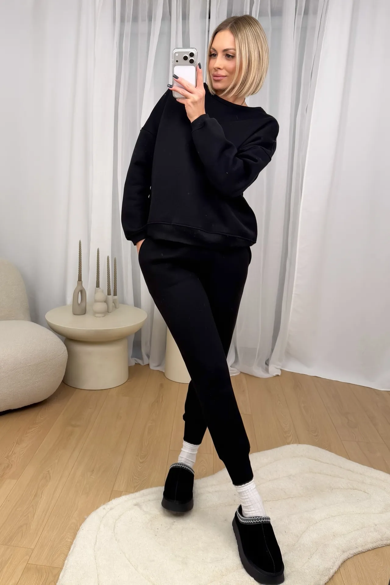 Komplet Czarny Ocieplany Comfy 4