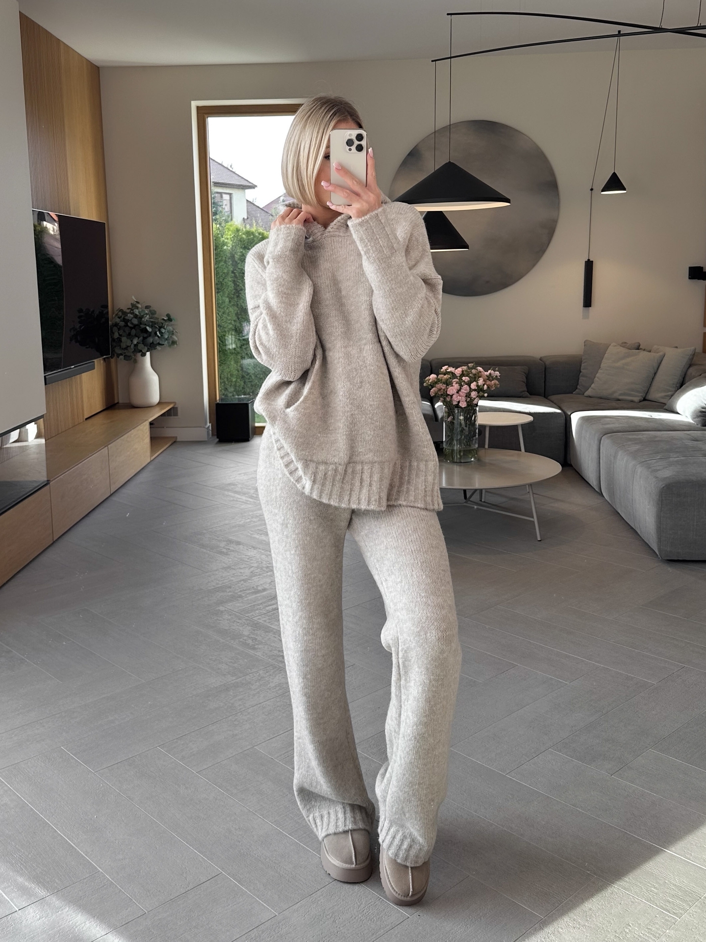 Komplet Sweterkowy Beżowy Lyn 5