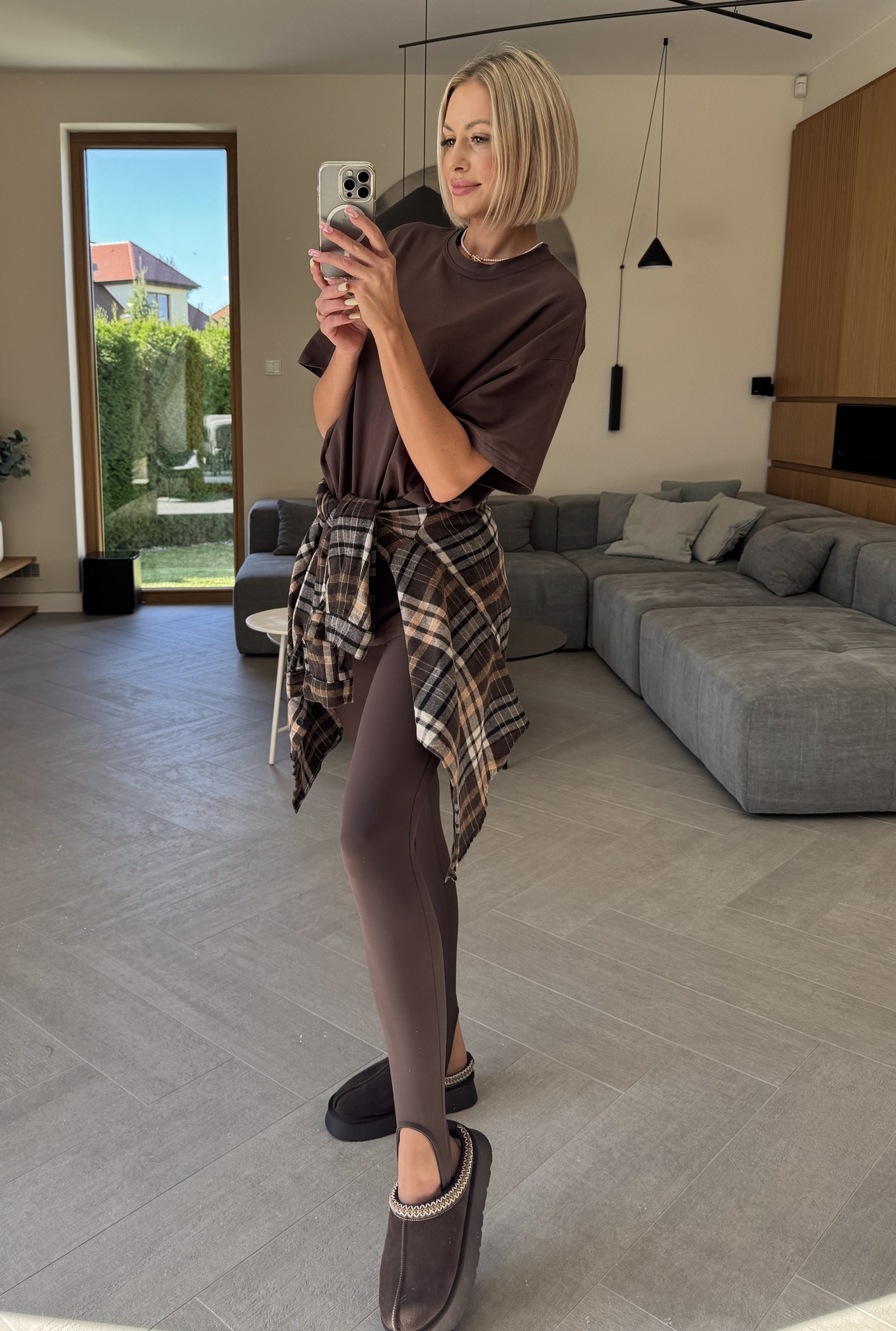 Legginsy z Zapiętką Brązowe Lara 3