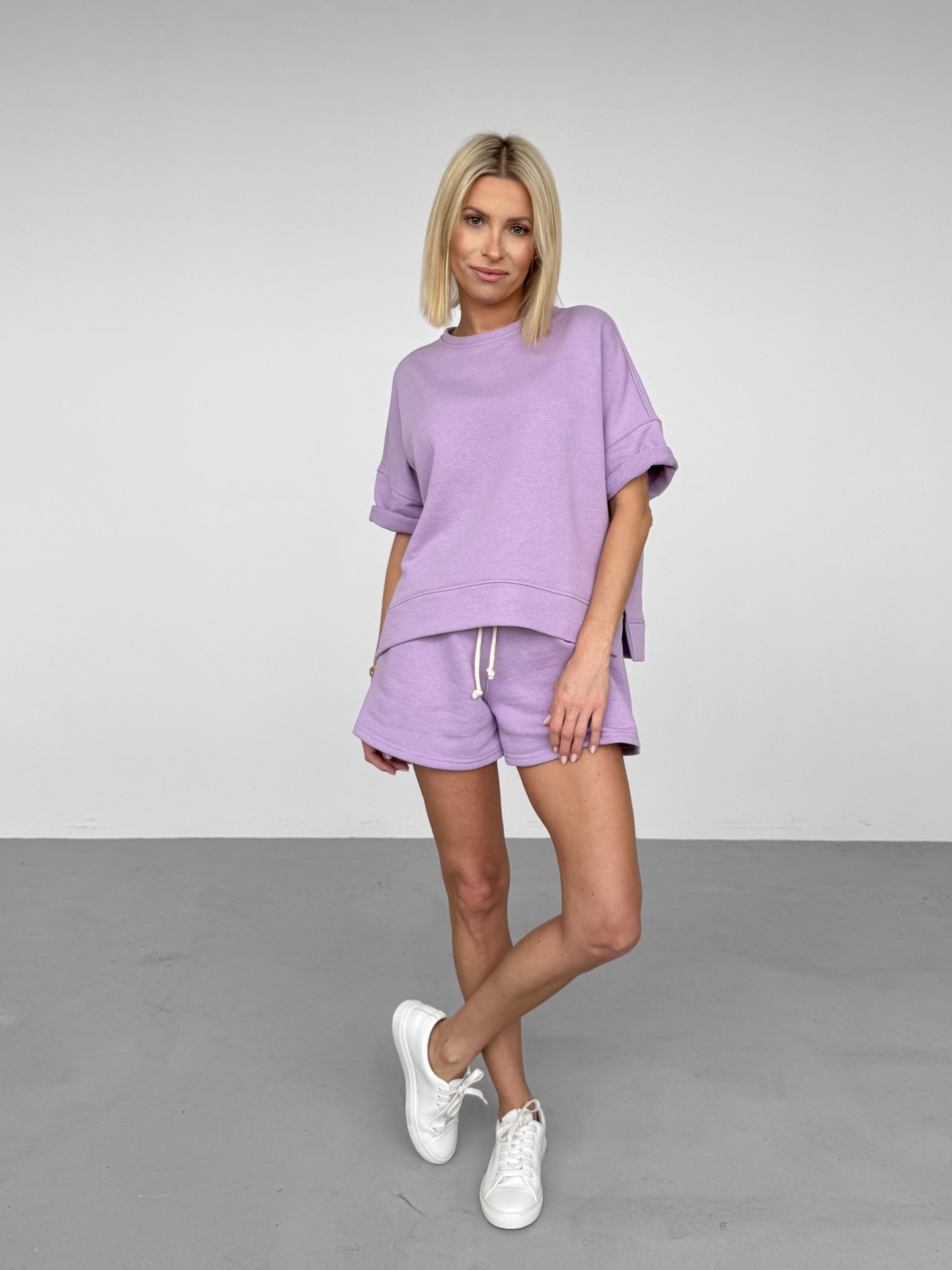Krótki Komplet Dresowy Lilac Elite