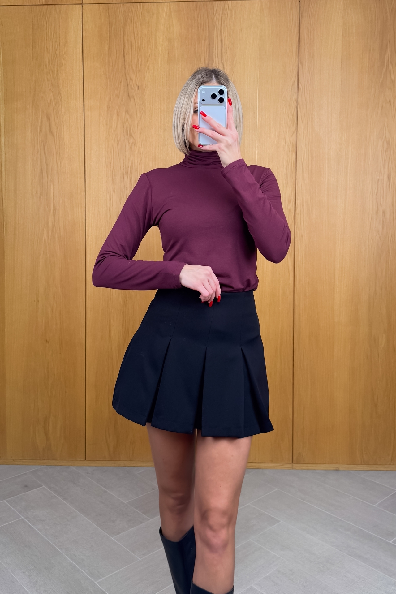 Bluzka z Golfem Bordowa Livia 5