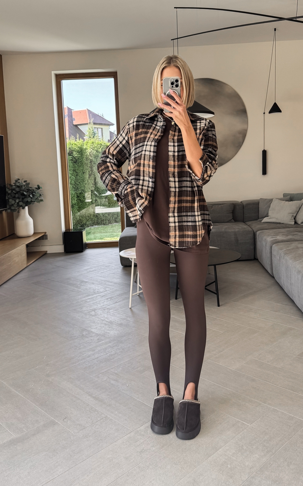 Koszula w Kratkę Brązowa Lucky 4