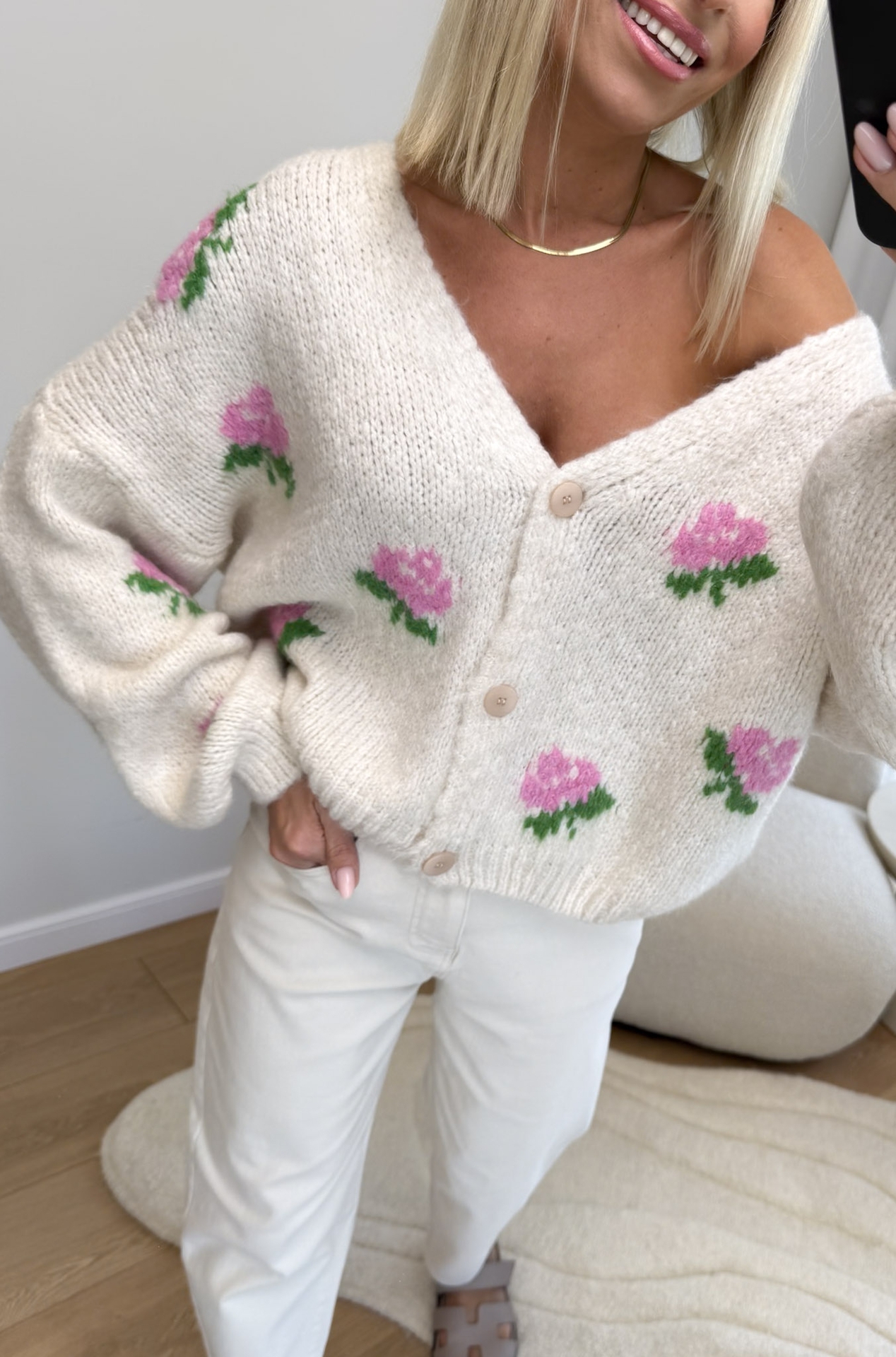 Sweter Beżowy Flo4