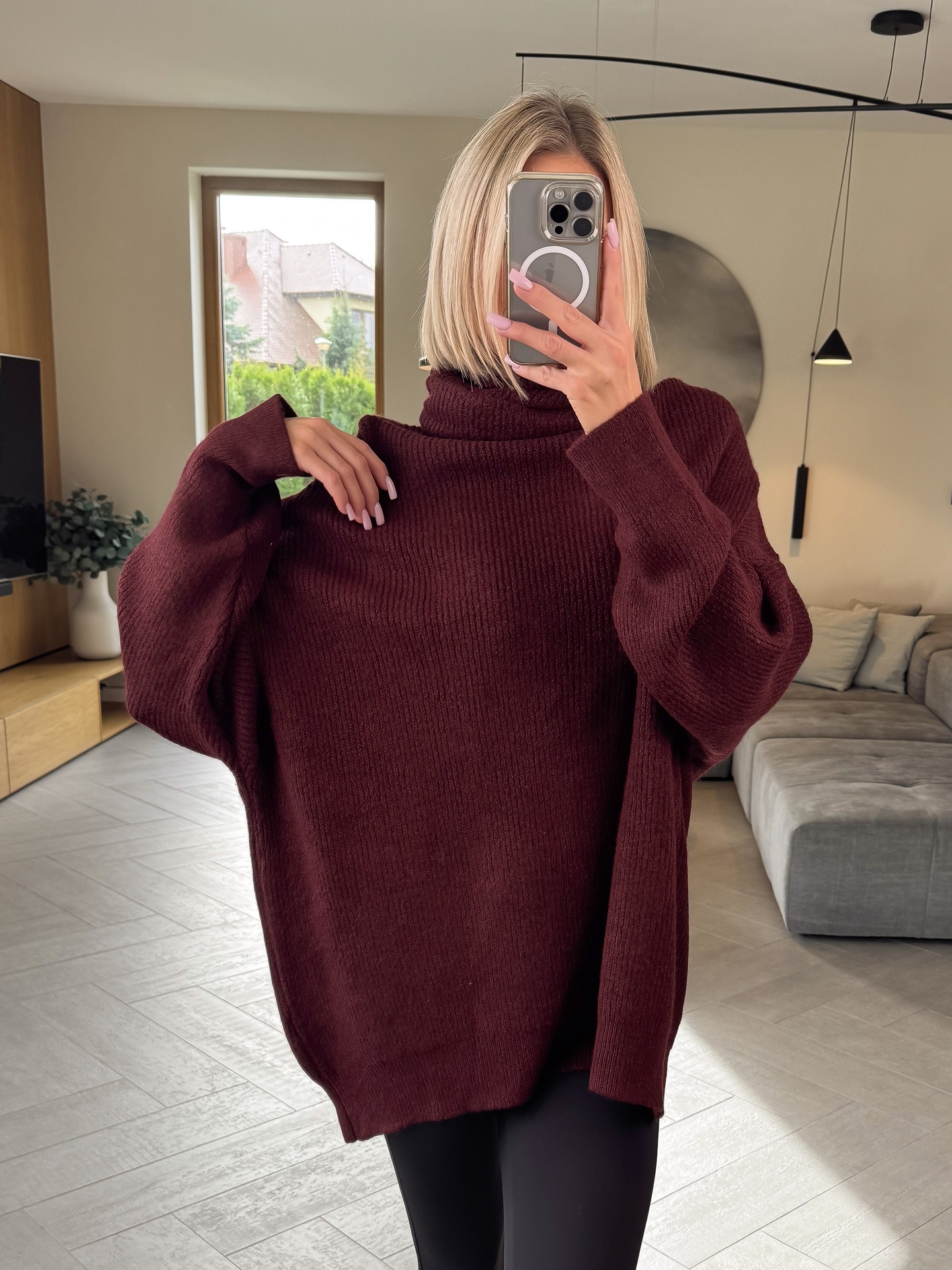 Sweter Bordowy Maxi 1