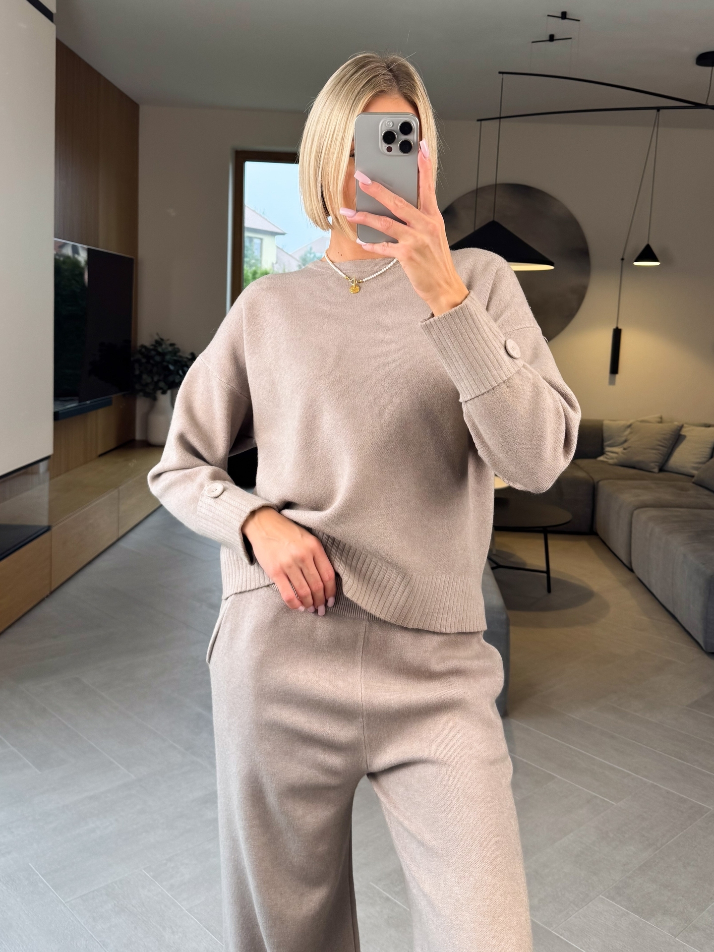 Komplet Sweterkowy Taupe Celeste 2