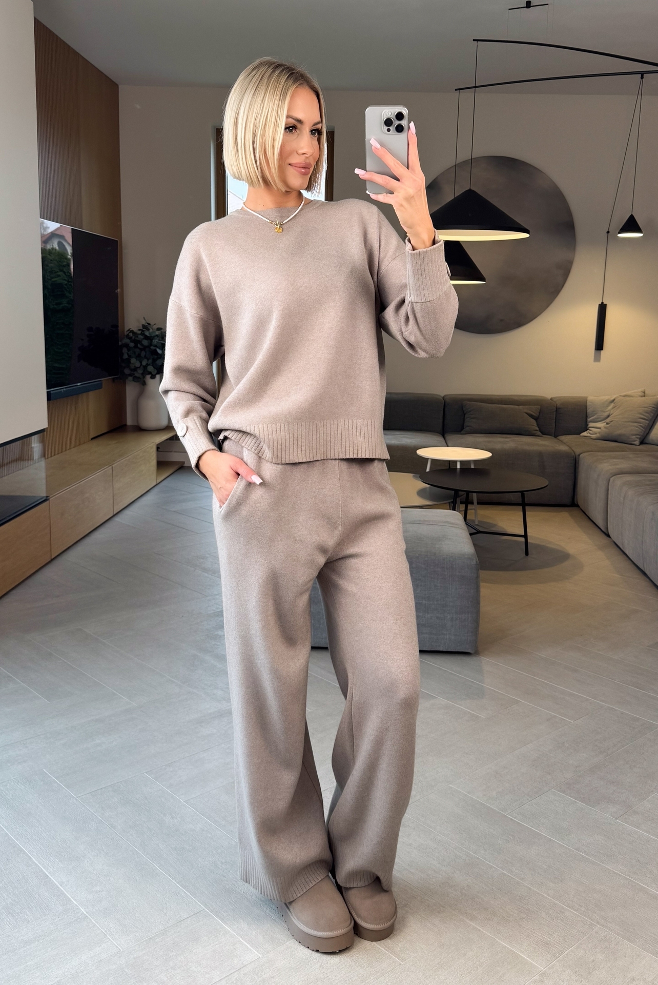 Komplet Sweterkowy Taupe Celeste 1