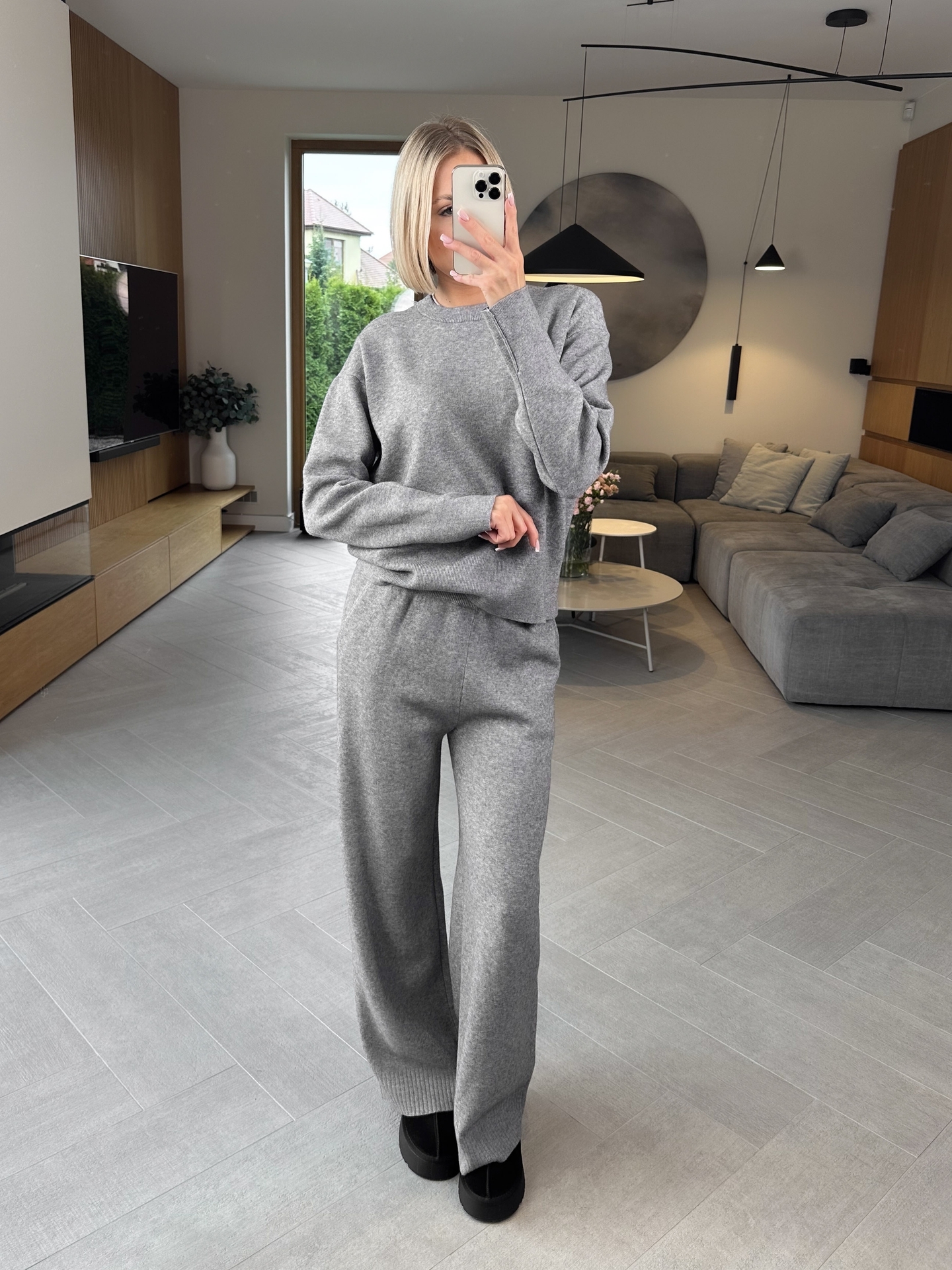 Komplet Sweterkowy Szary Selez 3