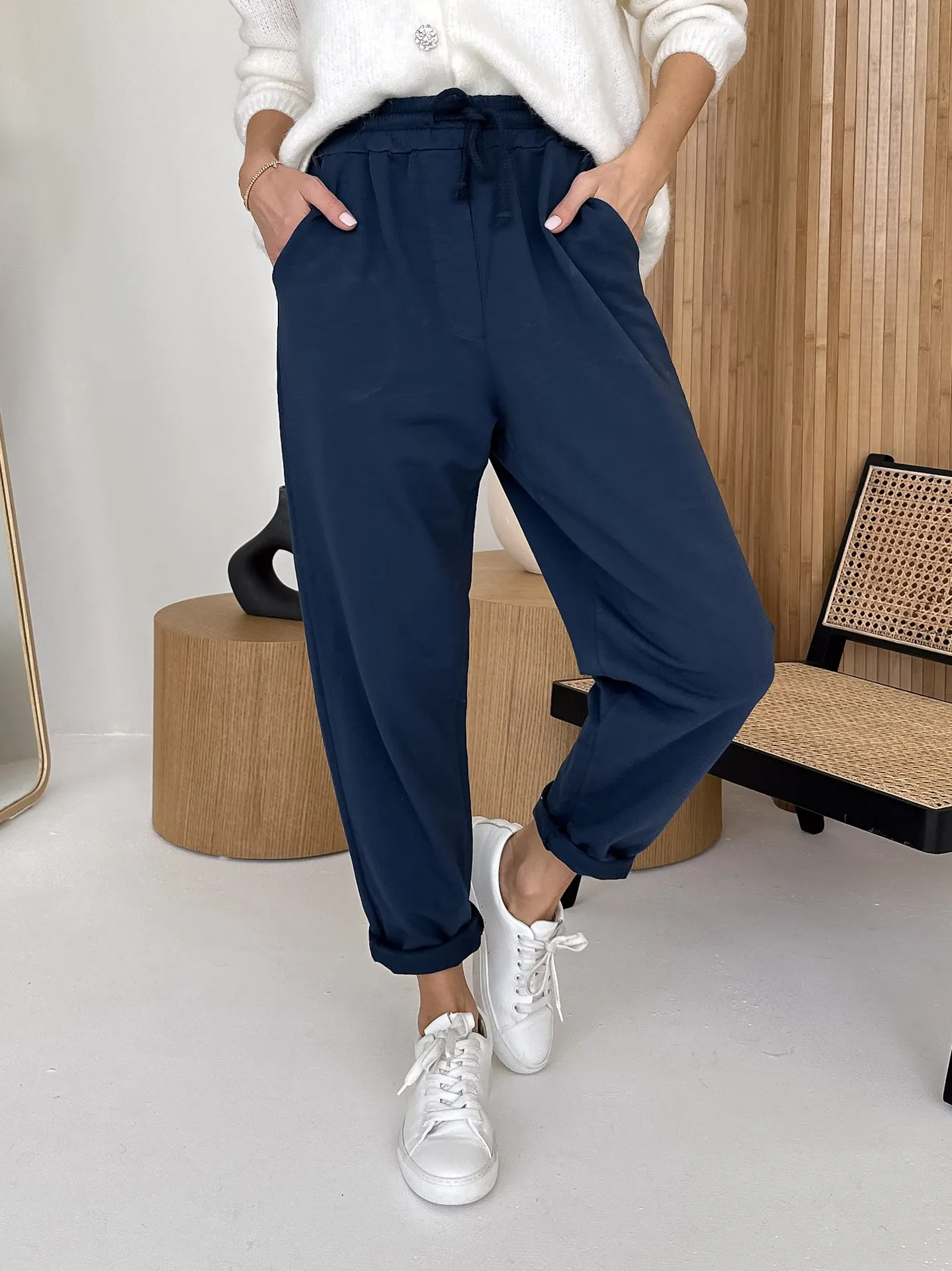 Spodnie Granatowe Hobi