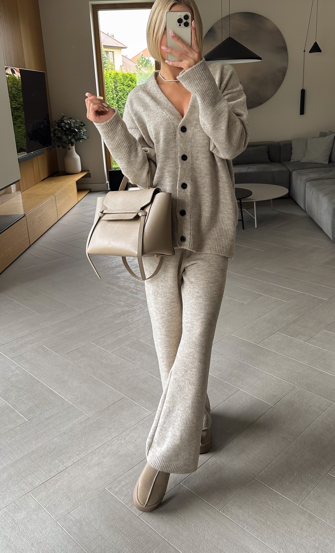 Komplet Sweterkowy Beżowy Saf 4