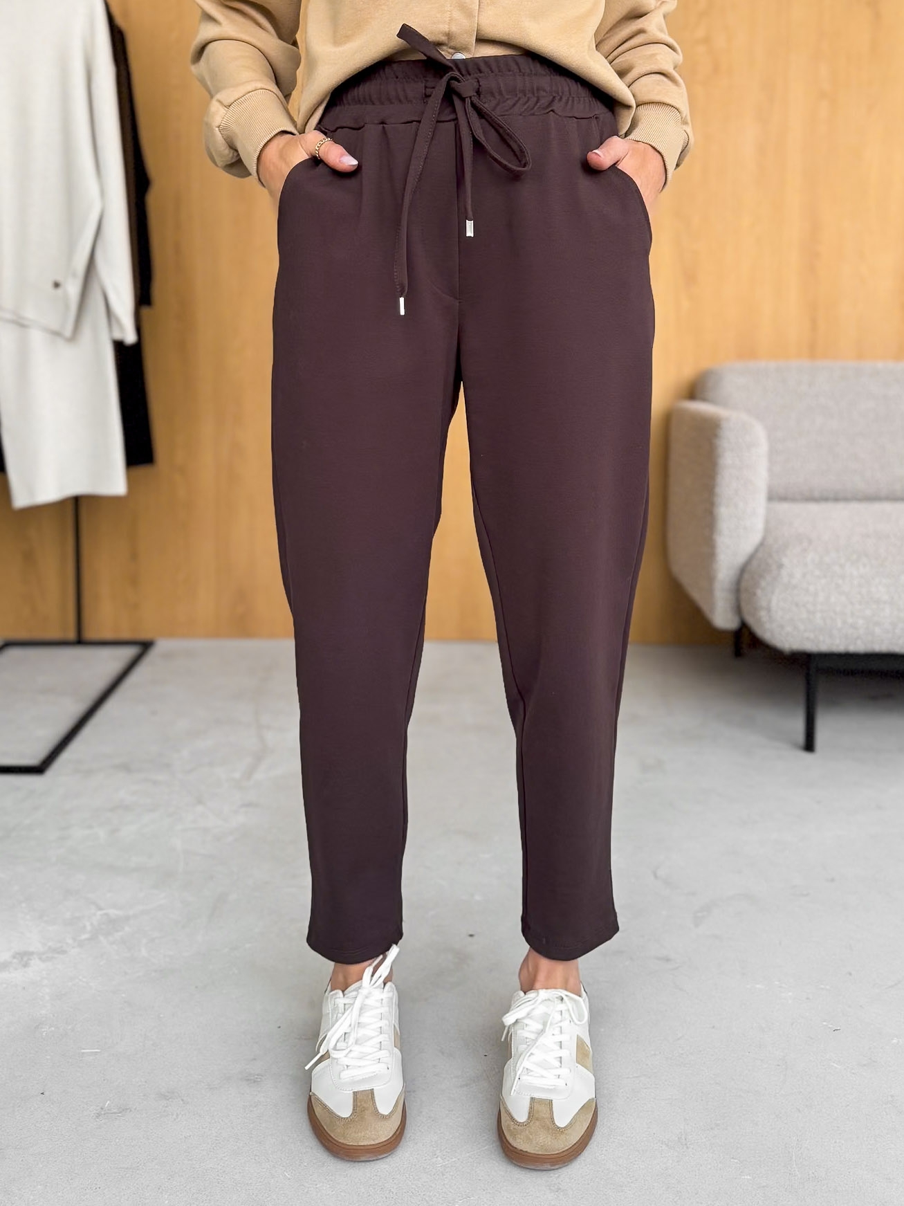 Spodnie Brązowe Hobi Punto