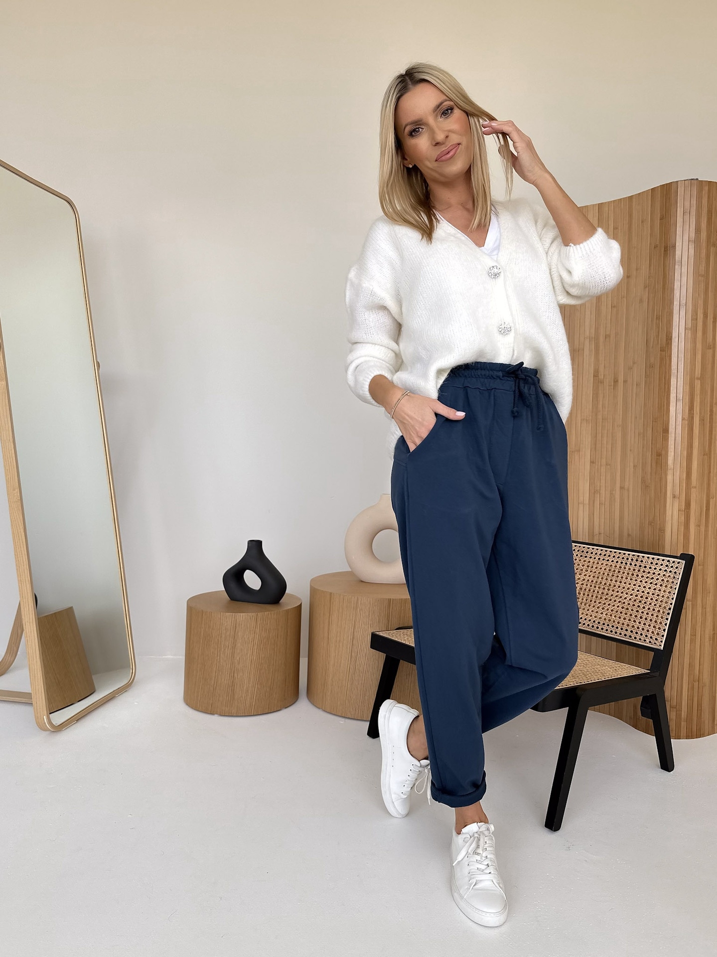 Spodnie Granatowe Hobi