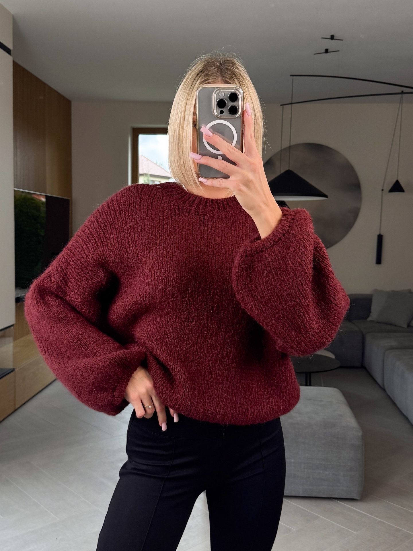 Sweter Bordowy Modi 3