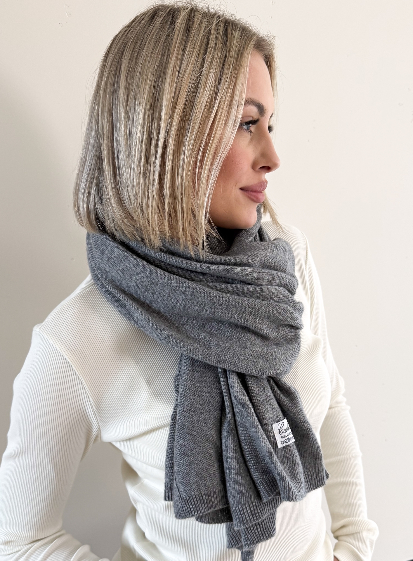 Szalik Grafitowy Cashmere 4