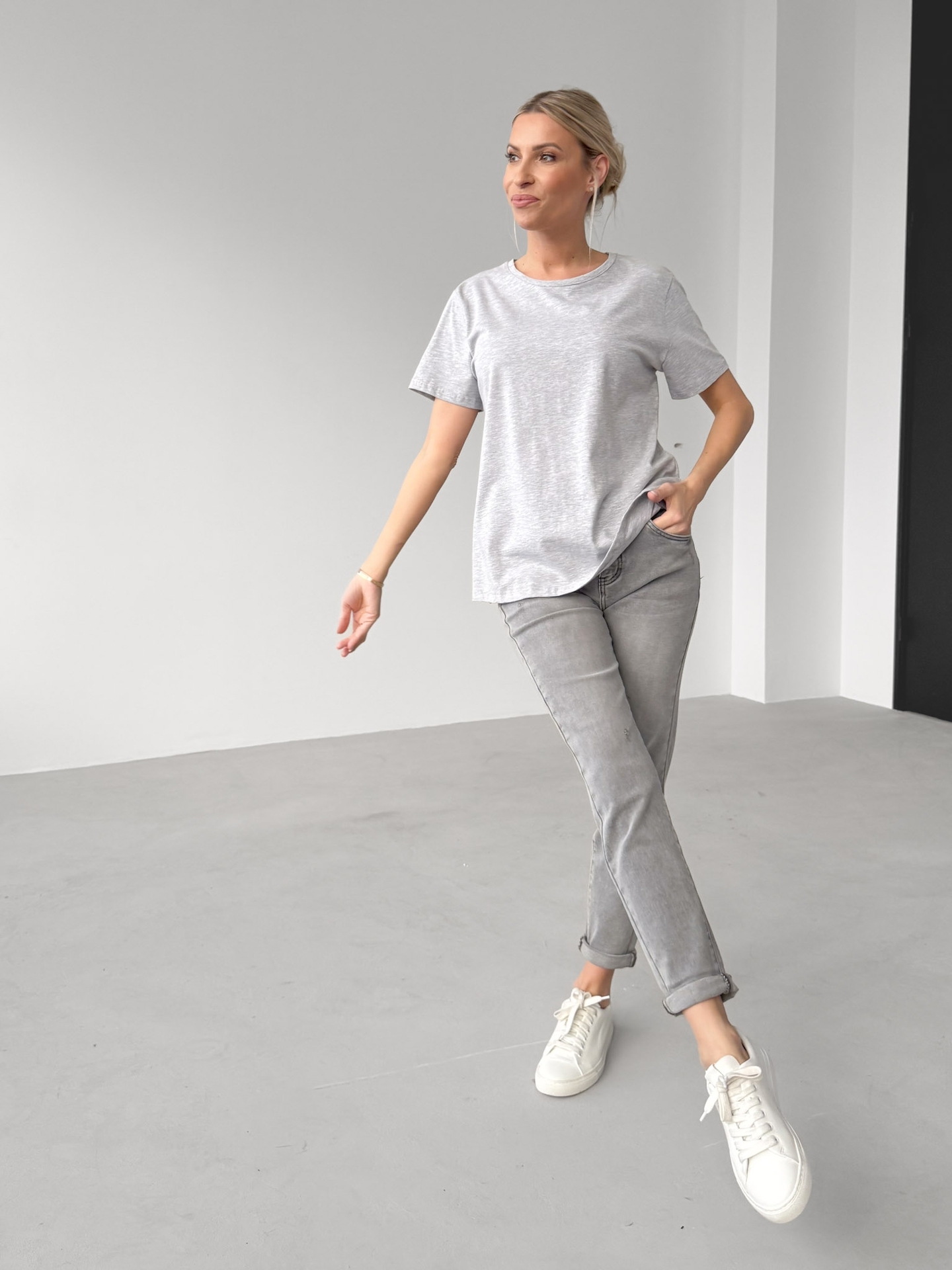 T-shirt Soft Melange Grey