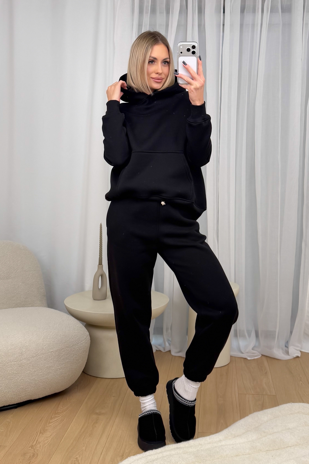 Komplet Ocieplany Czarny Snugly 1