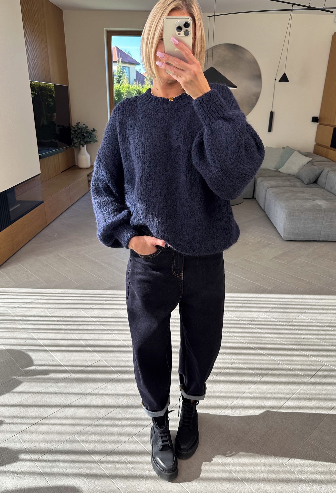 Sweter Granatowy Lou 2