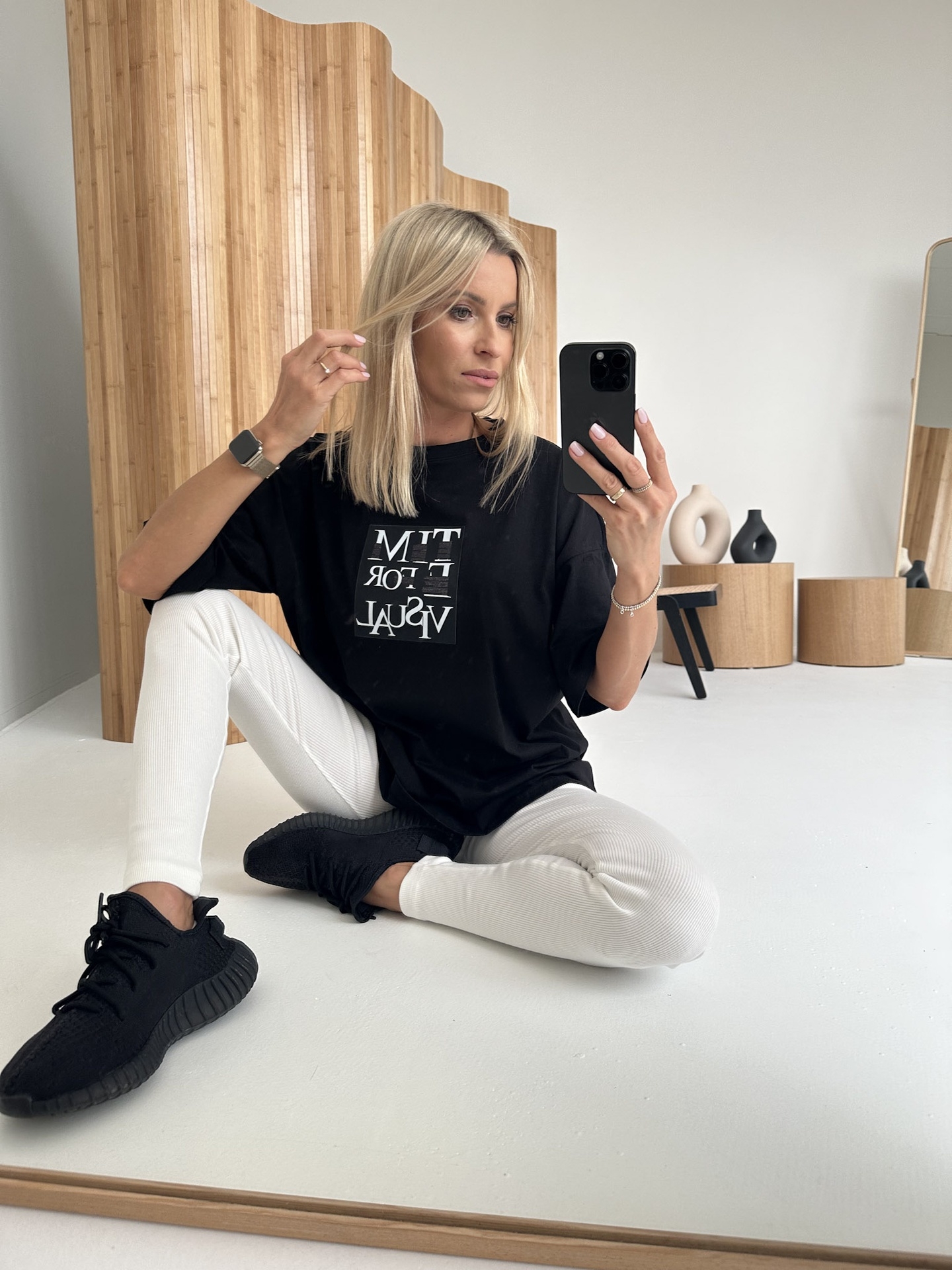 T-shirt Czarny Time
