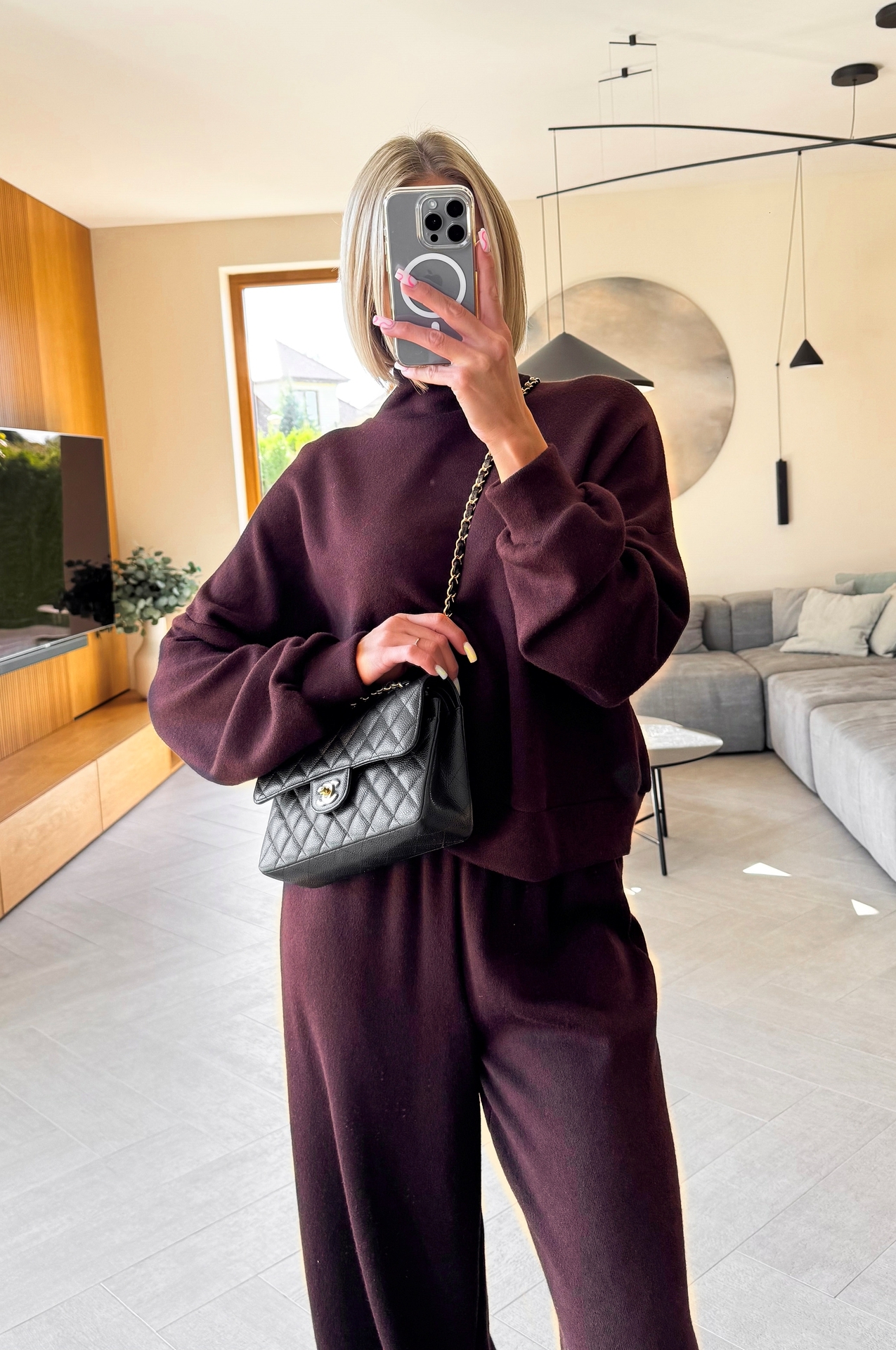 Komplet Sweterkowy Brązowy Agat 2