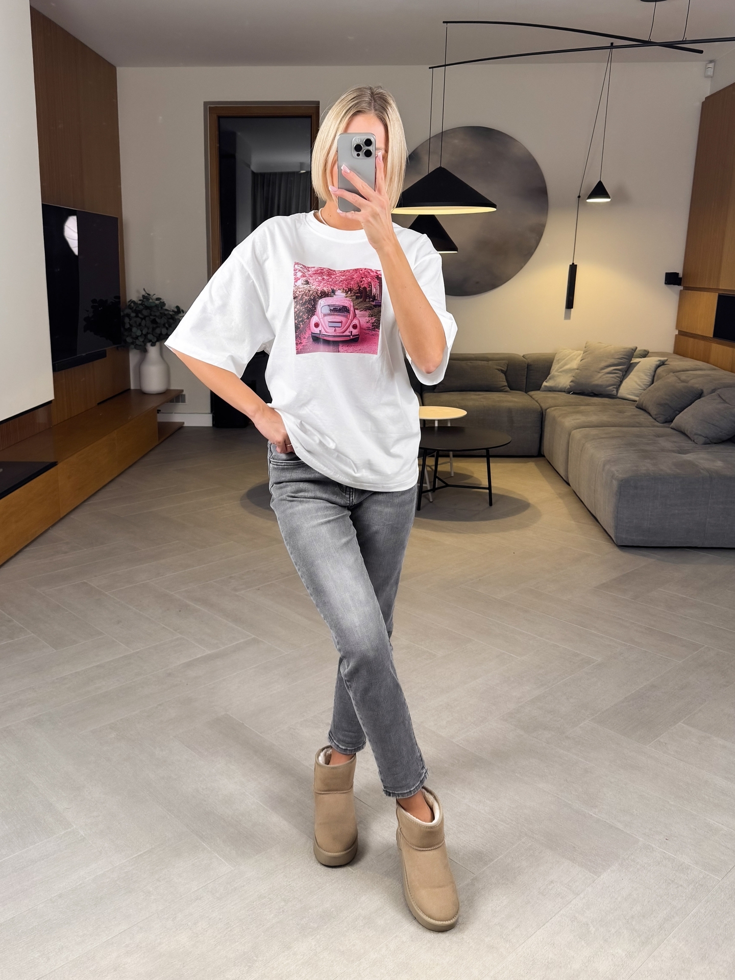 T-shirt Kremowy Pink Ride 4