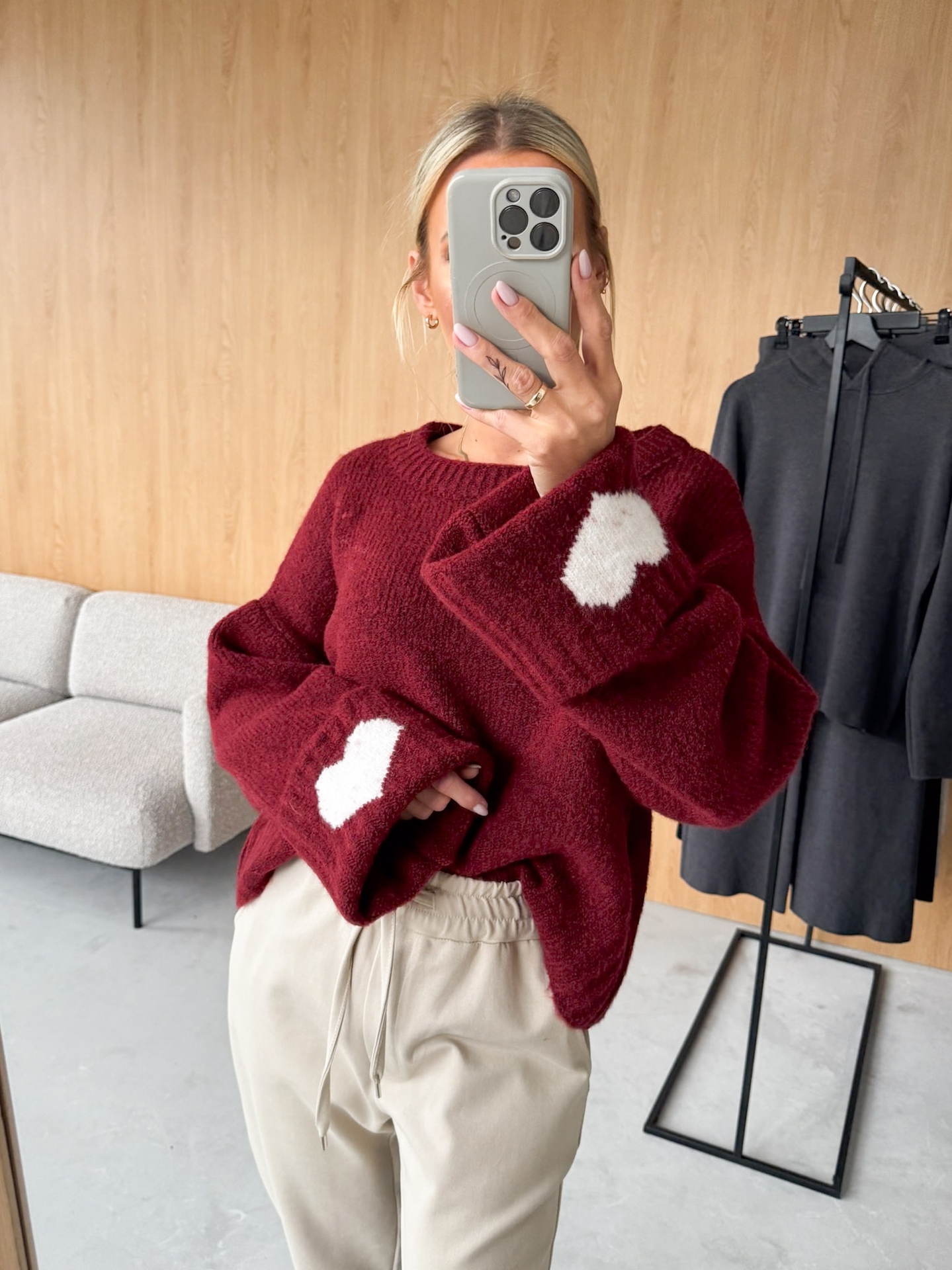 Sweter Bordowy Loro