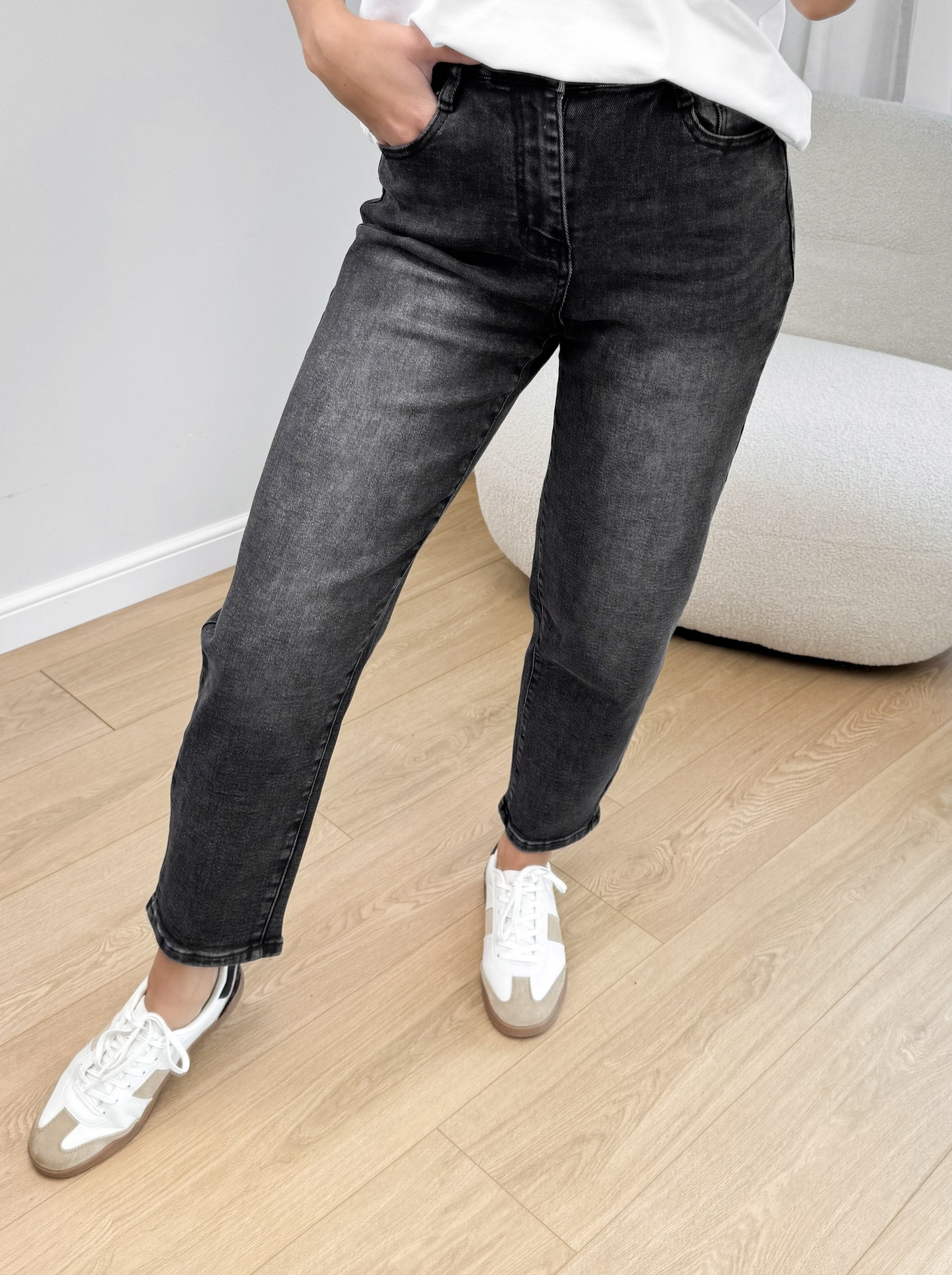 Spodnie Jeansowe Czarne Gin5