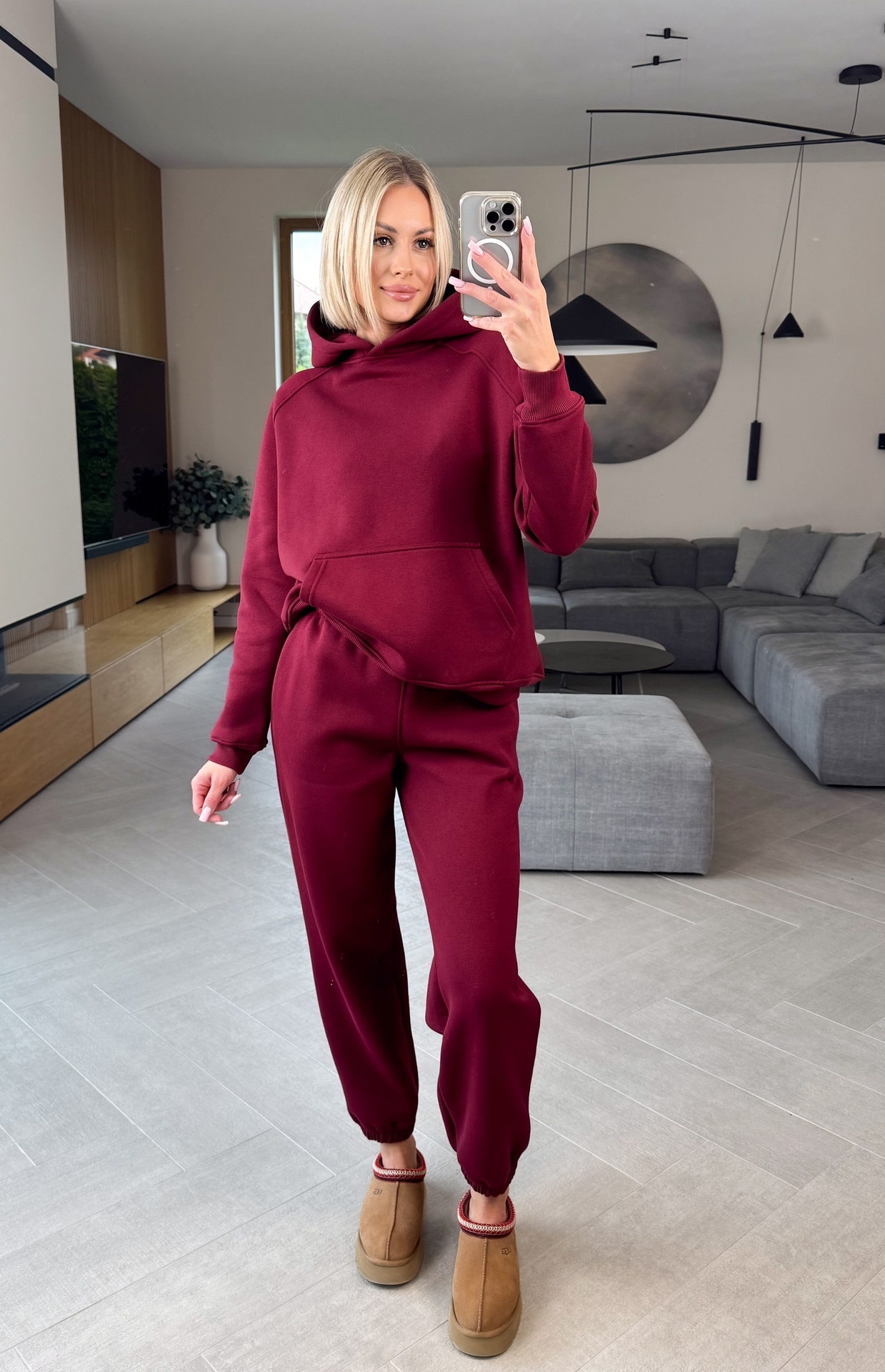 Komplet Ocieplany Bordowy Snugly 2