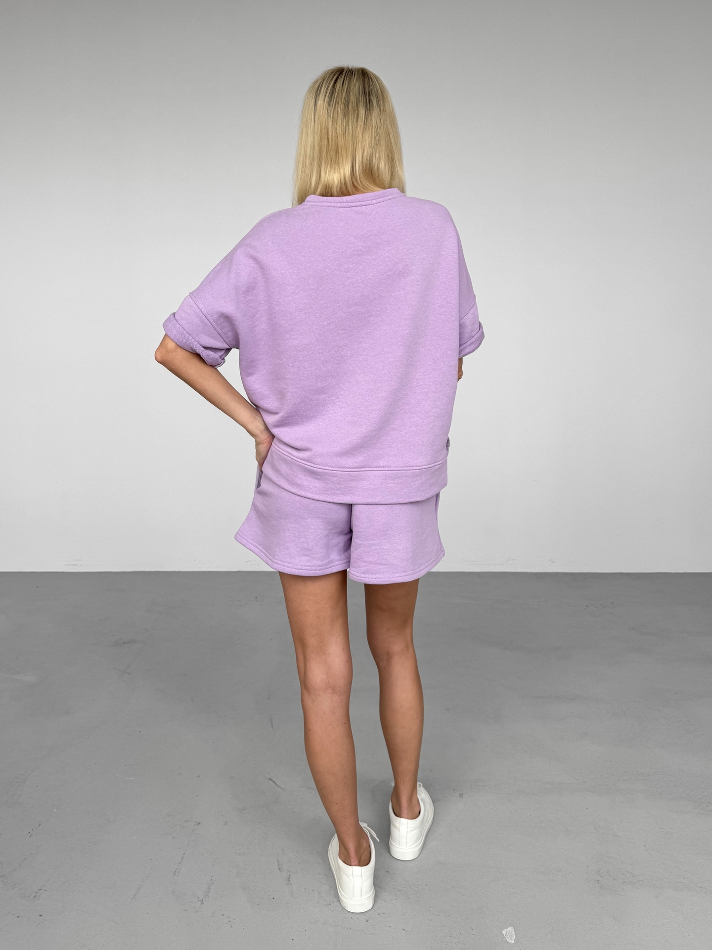 Krótki Komplet Dresowy Lilac Elite