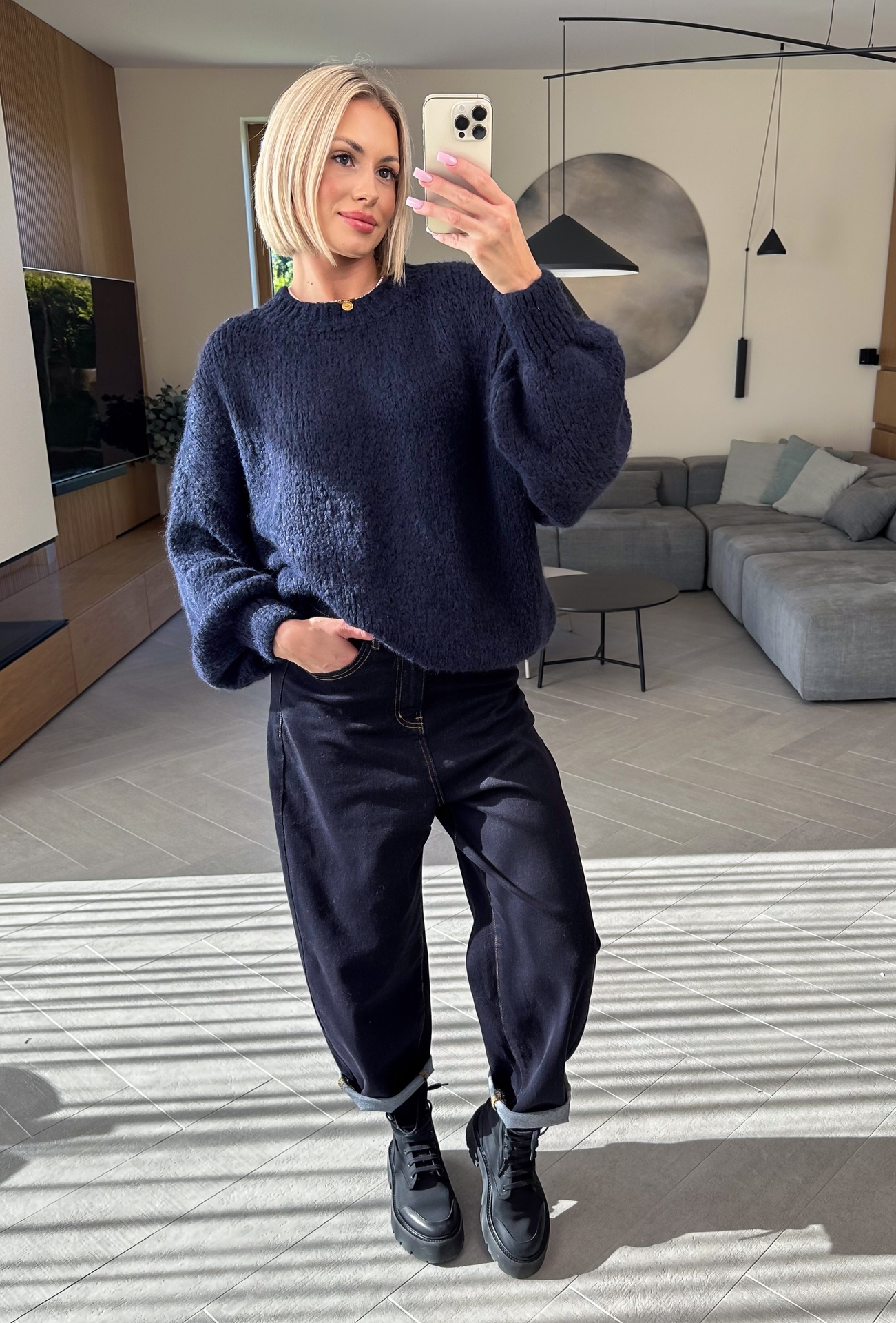 Sweter Granatowy Lou 3