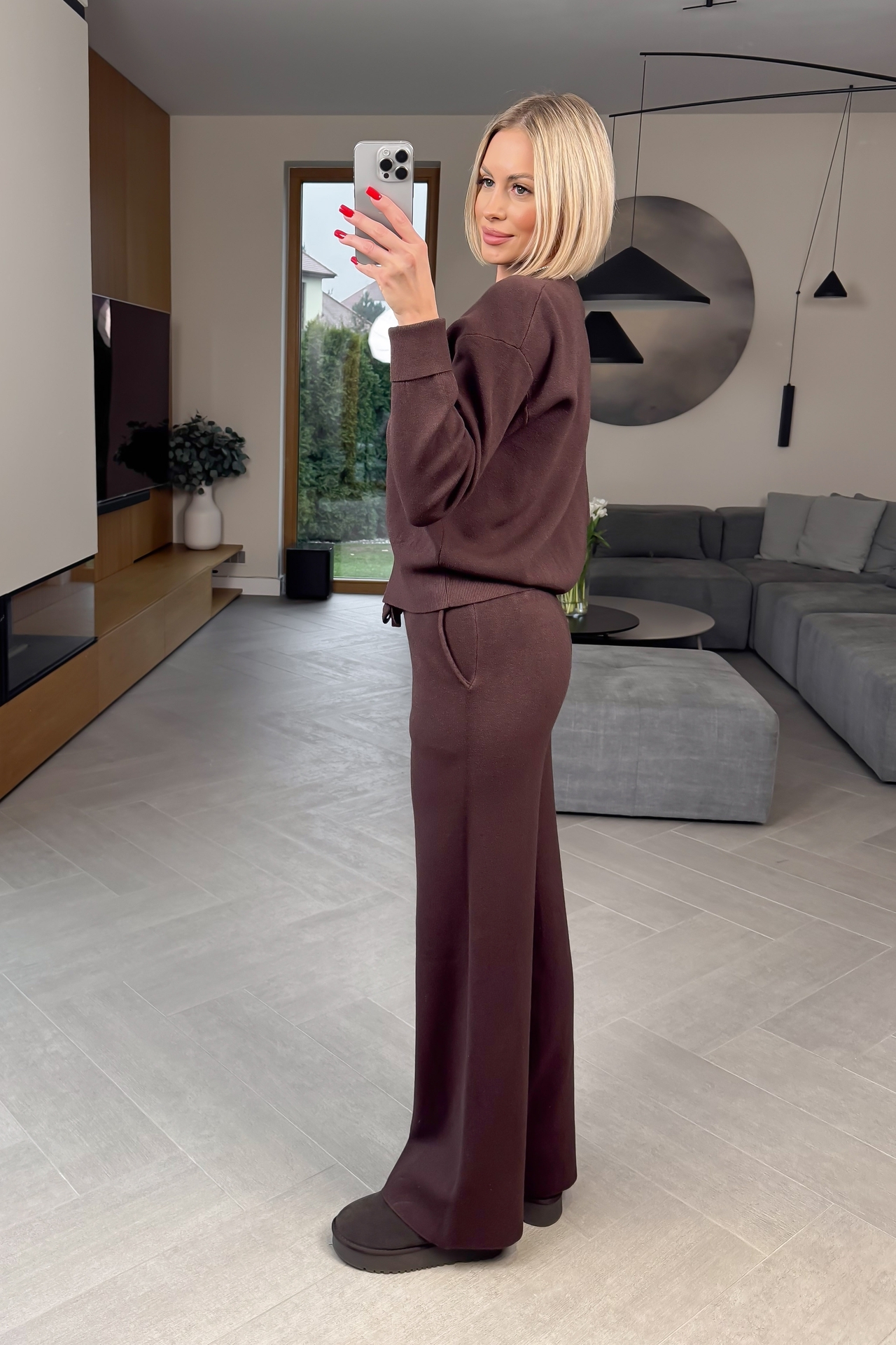 Komplet Sweterkowy Brązowy Lior 4