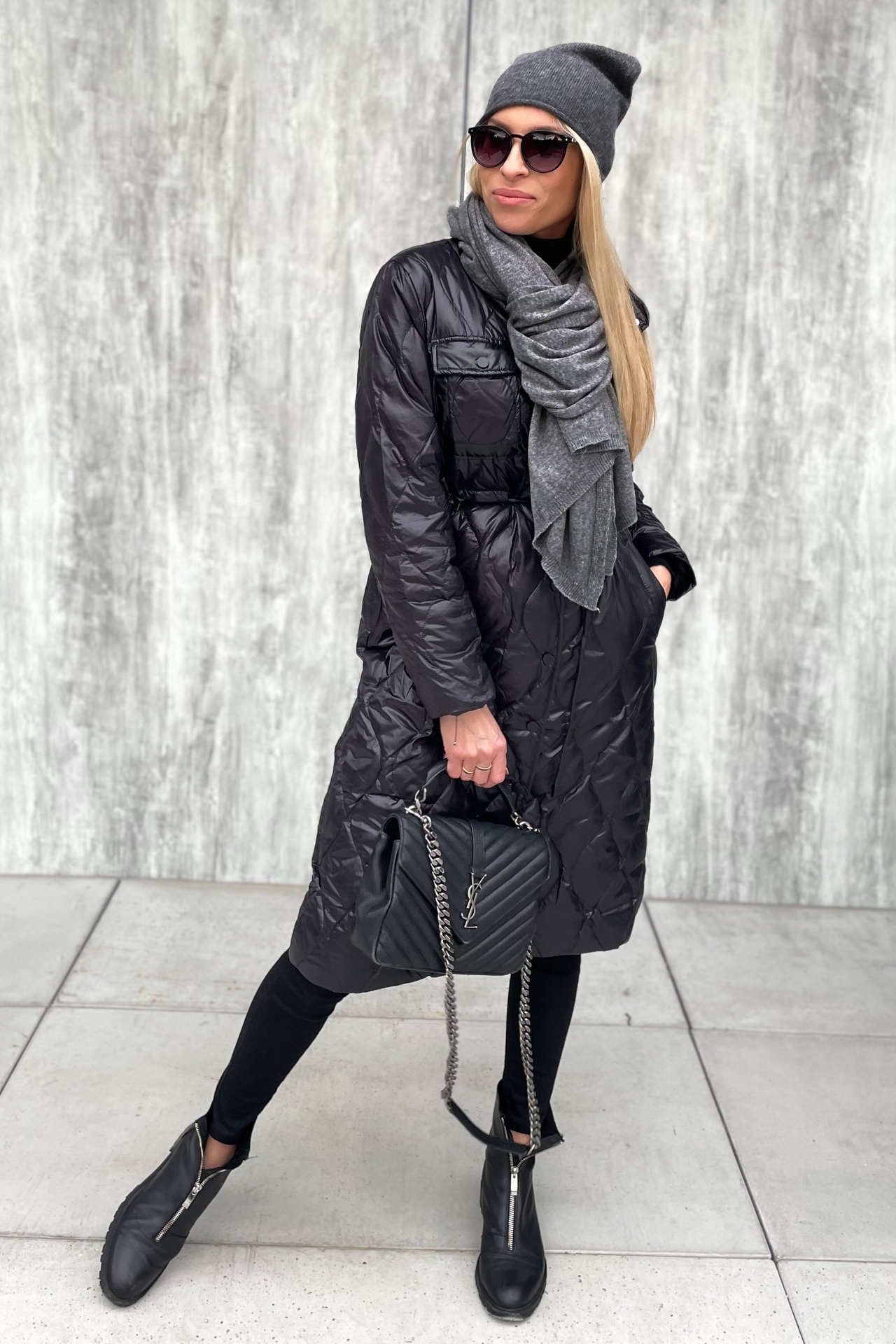 Szalik Grafitowy Cashmere