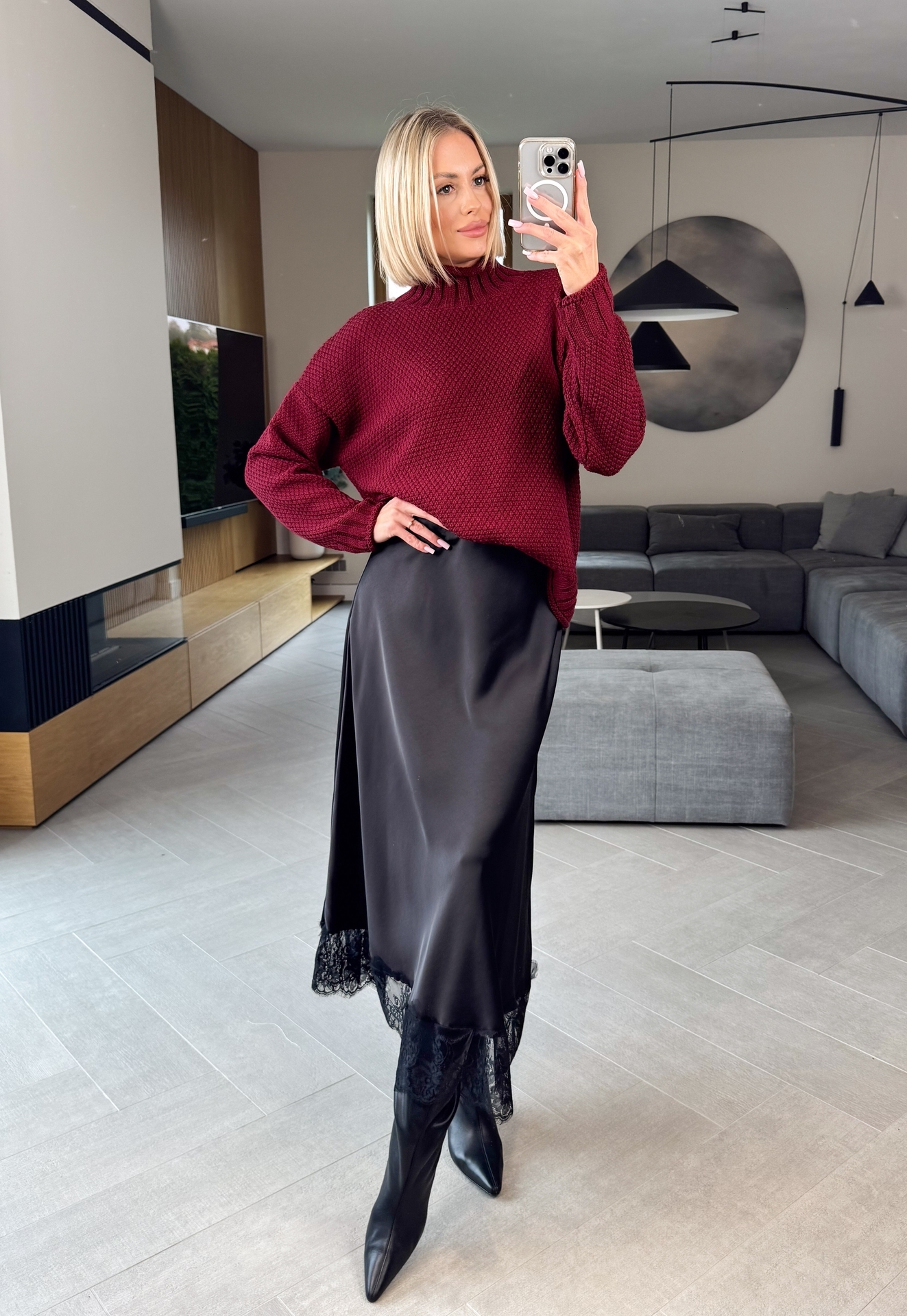 Sweter Bordowy Tirano 5