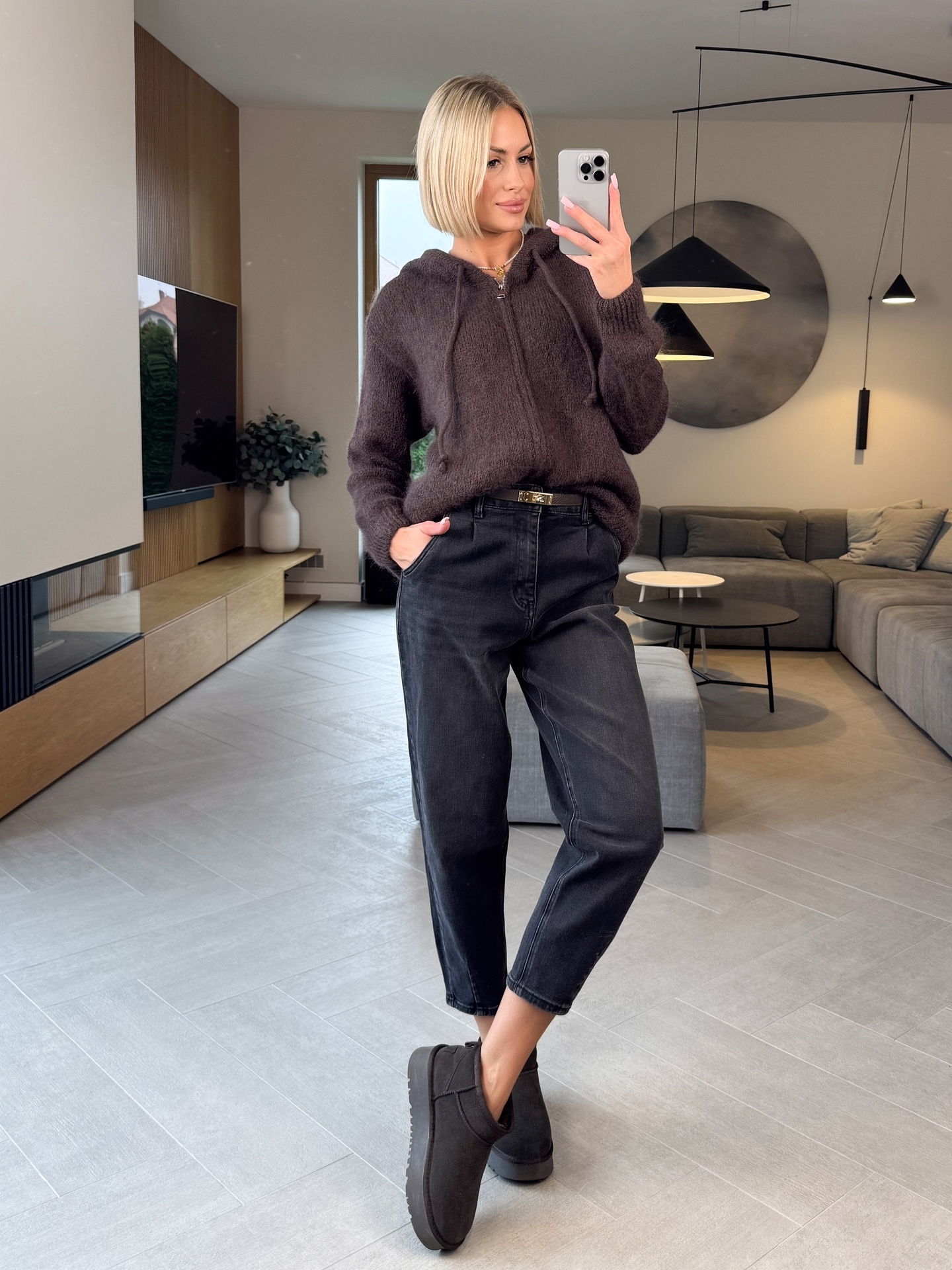 Sweter Rozpinany Brązowy Res 3