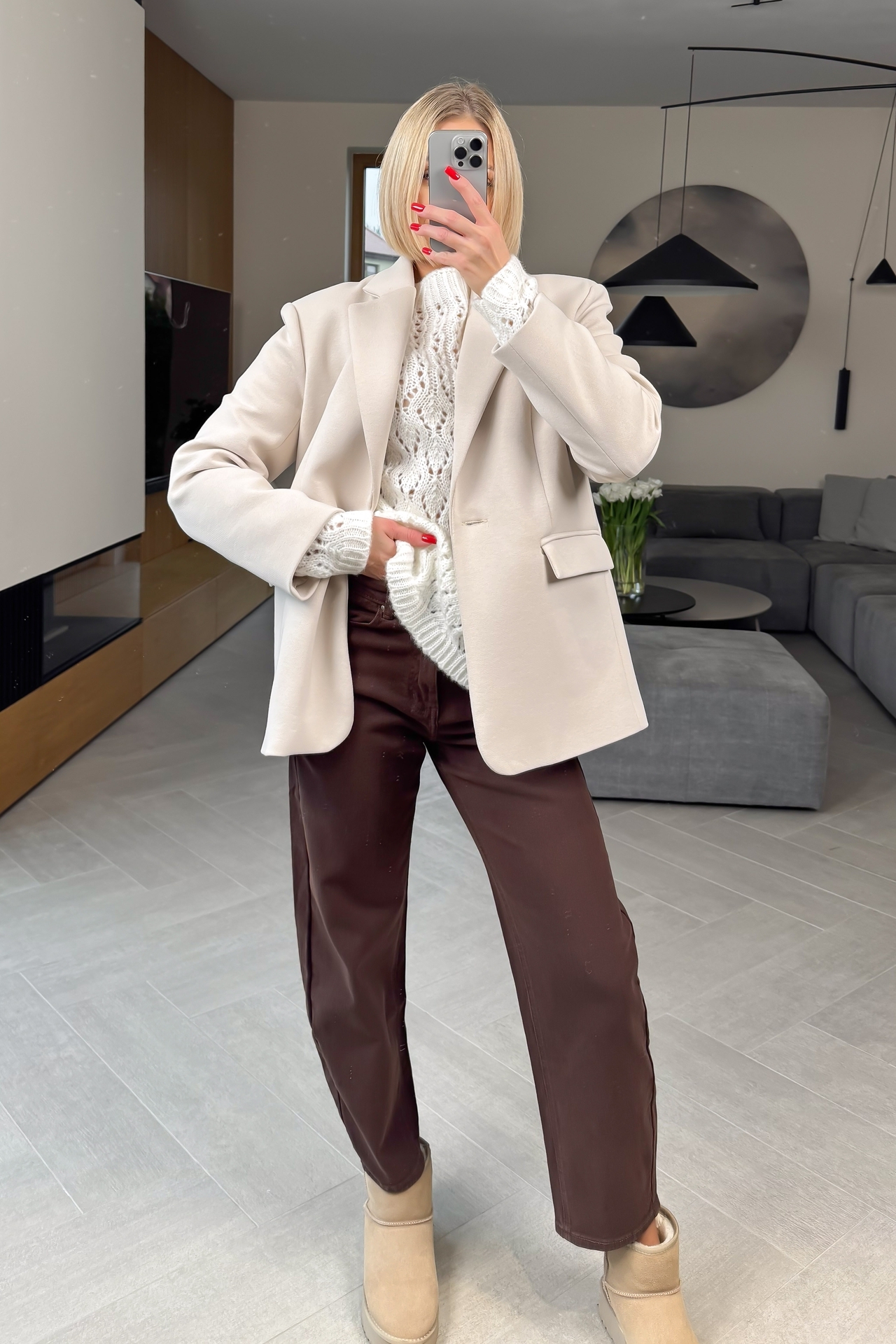 Marynarka Beżowa Olea 5