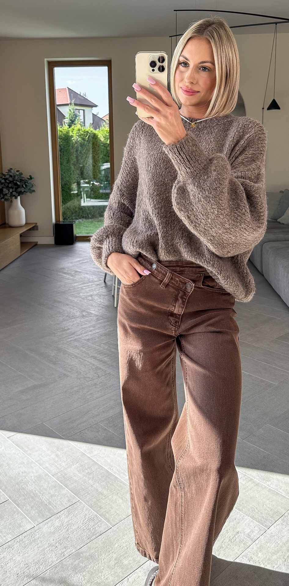 Spodnie Brązowe Dad Fit 3
