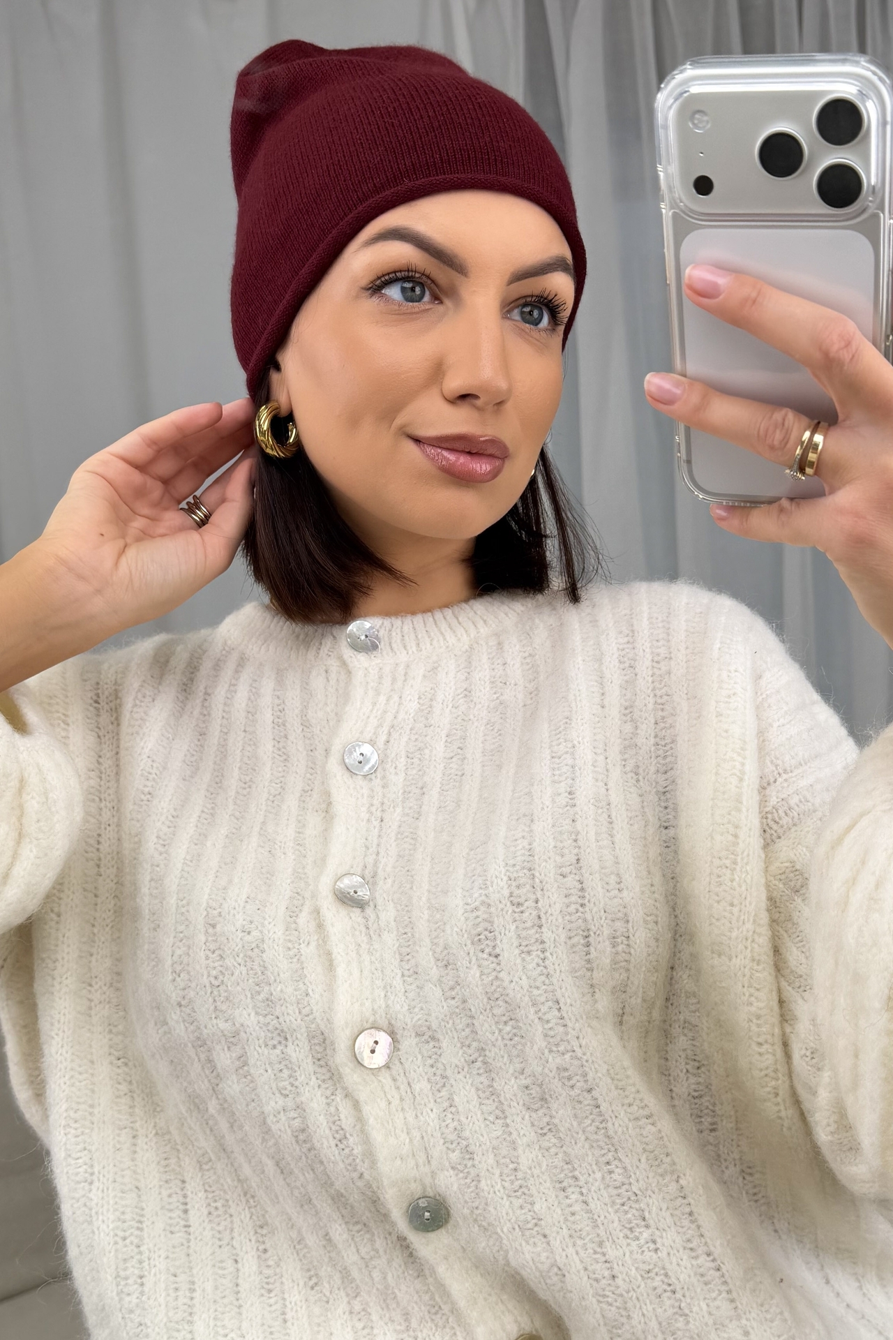 Czapka Bordowa Classic 4