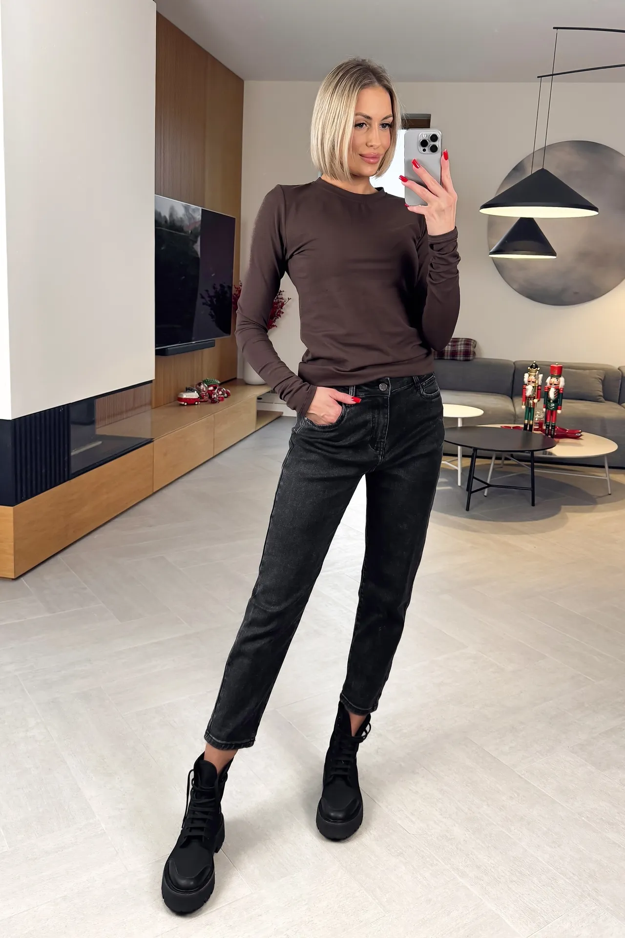 Bluzka Basic Brązowa 3