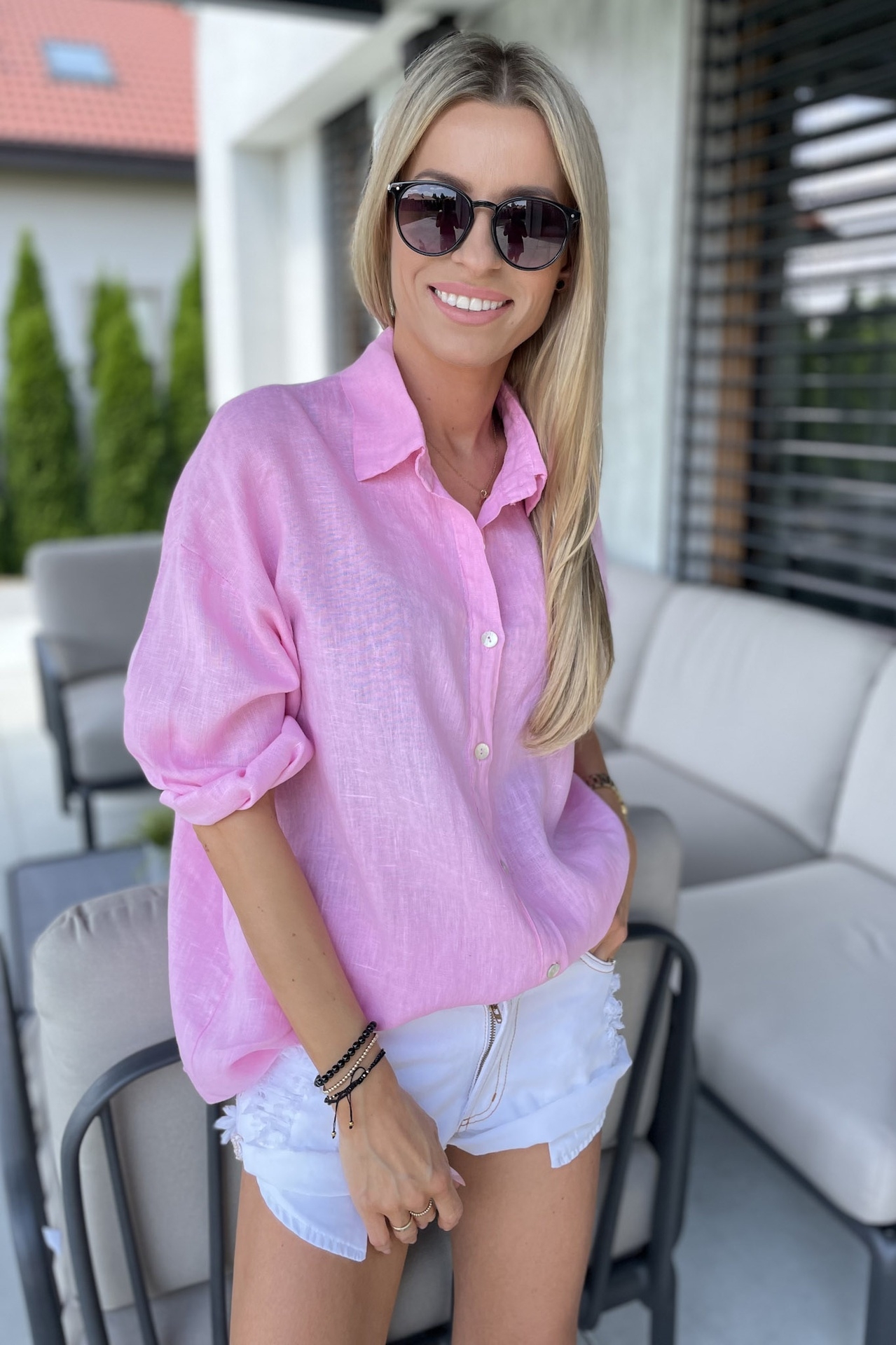 Koszula Linen Pink