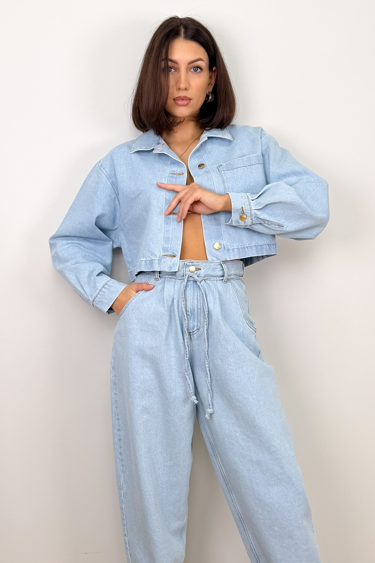 Koszula Jeansowa Niebieska Cam 1