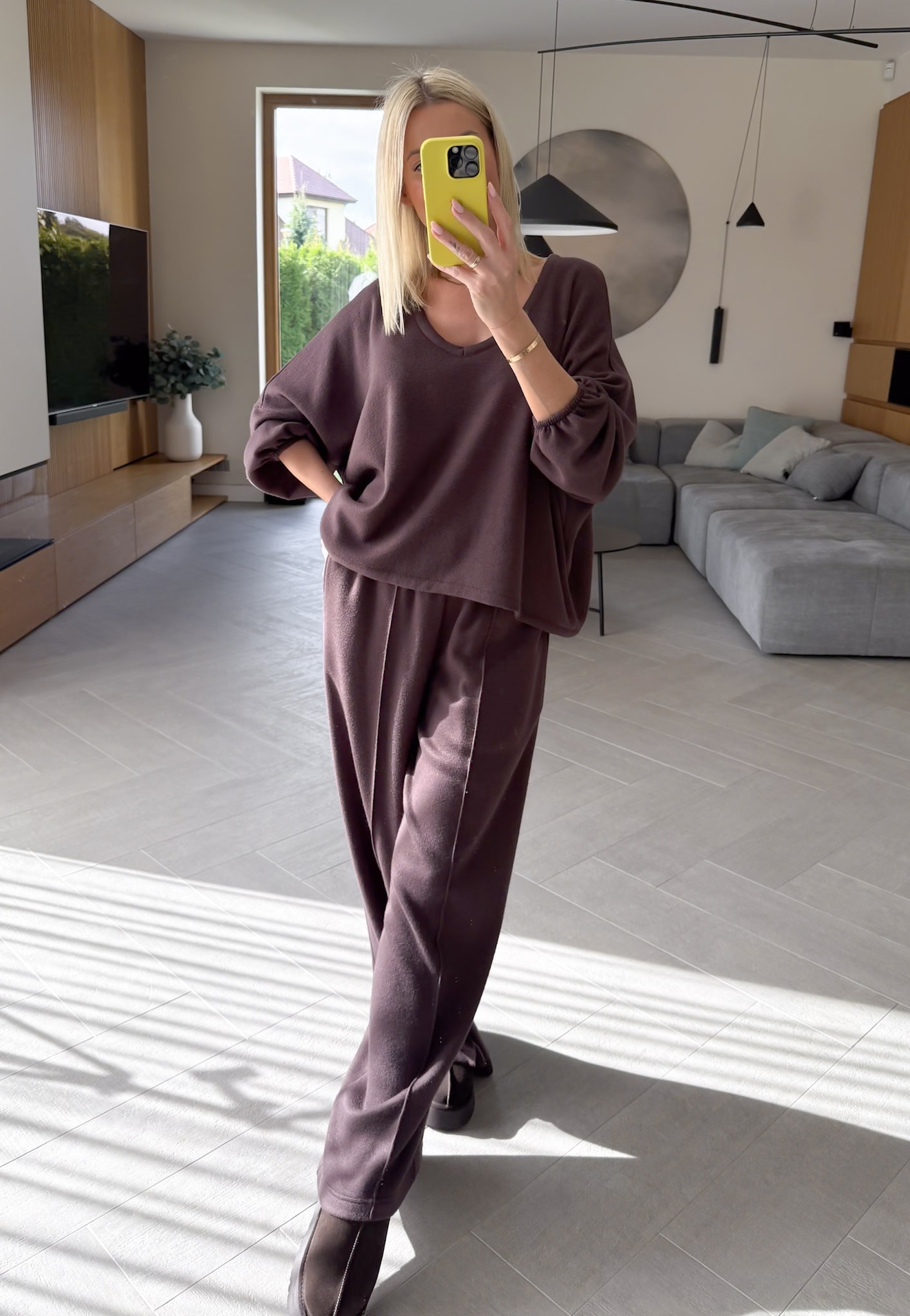 Komplet Sweterkowy Brązowy Lili5