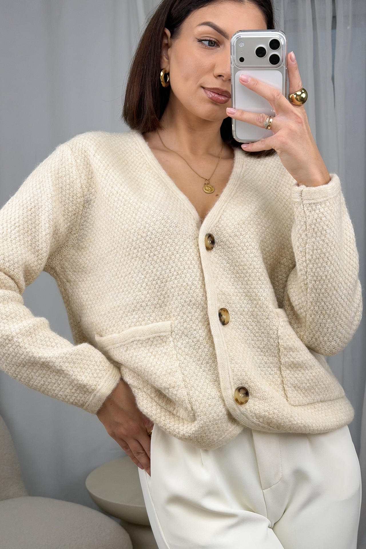 Sweter Beżowy Seelly 5