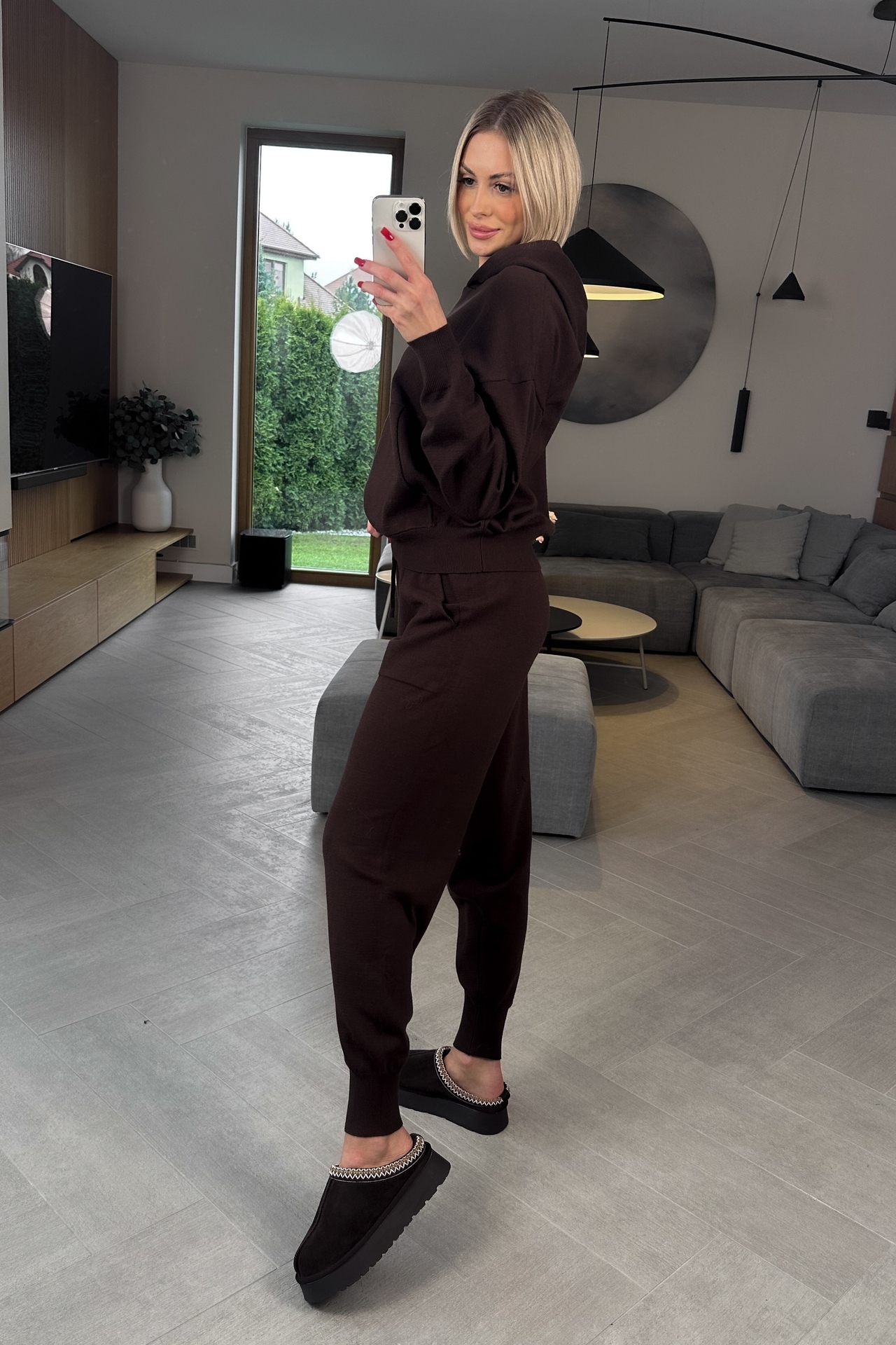 Komplet Sweterkowy Brązowy Teal 5