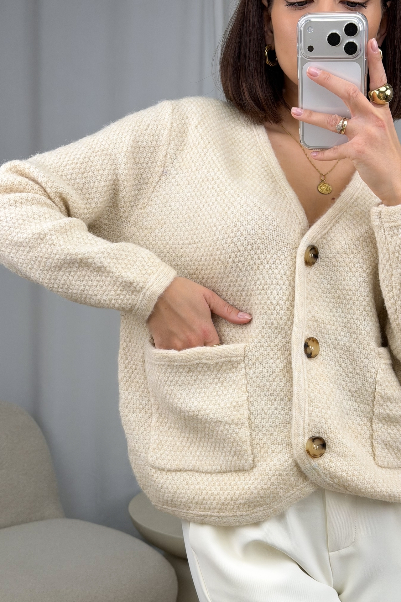 Sweter Beżowy Seelly 4