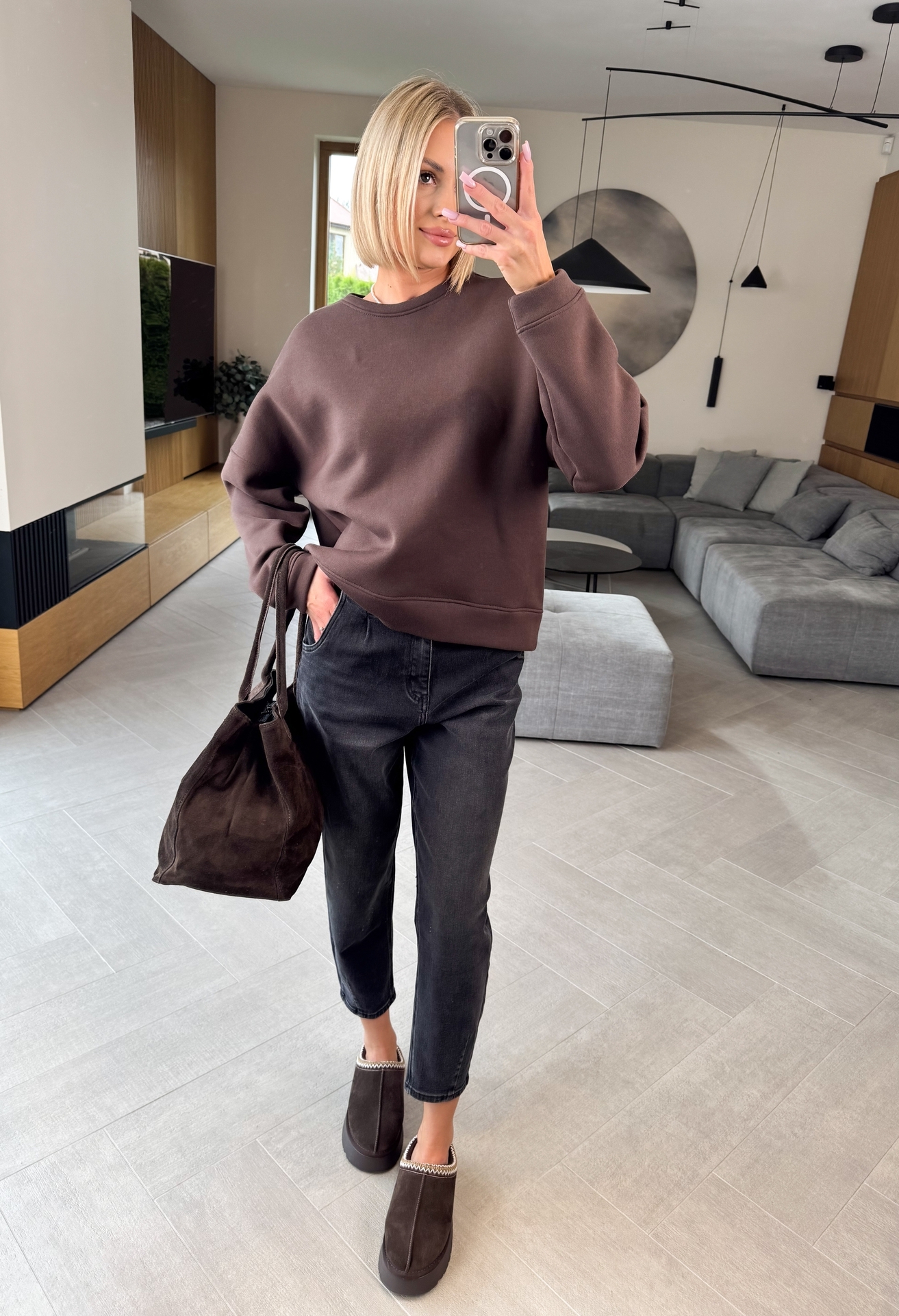 Bluza Brązowa Ocieplana Tutti 4