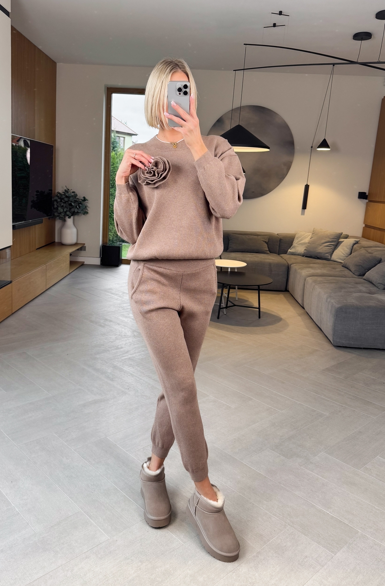 Komplet Sweterkowy Taupe Tes 3